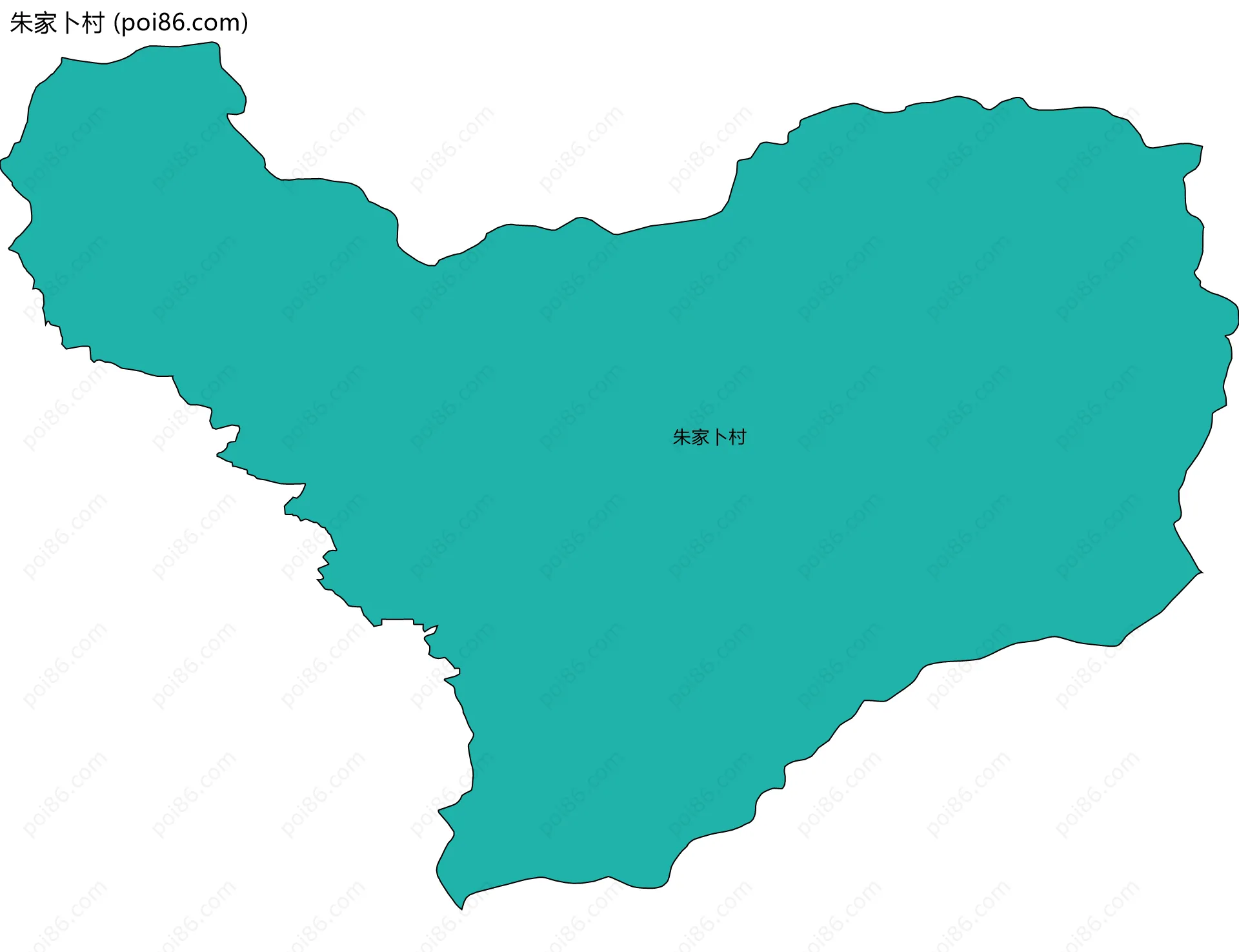 朱家卜村边界地图