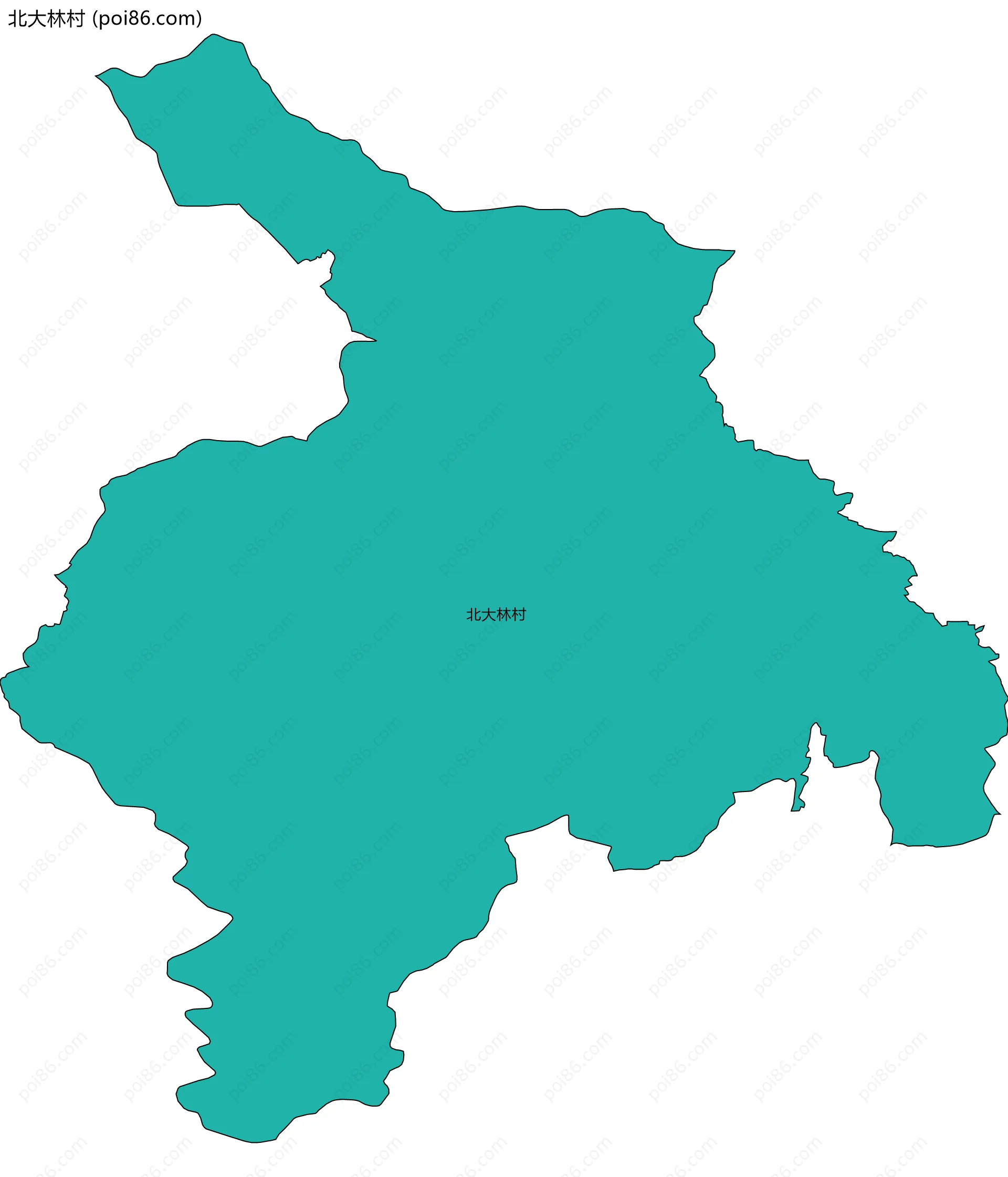 北大林村边界地图