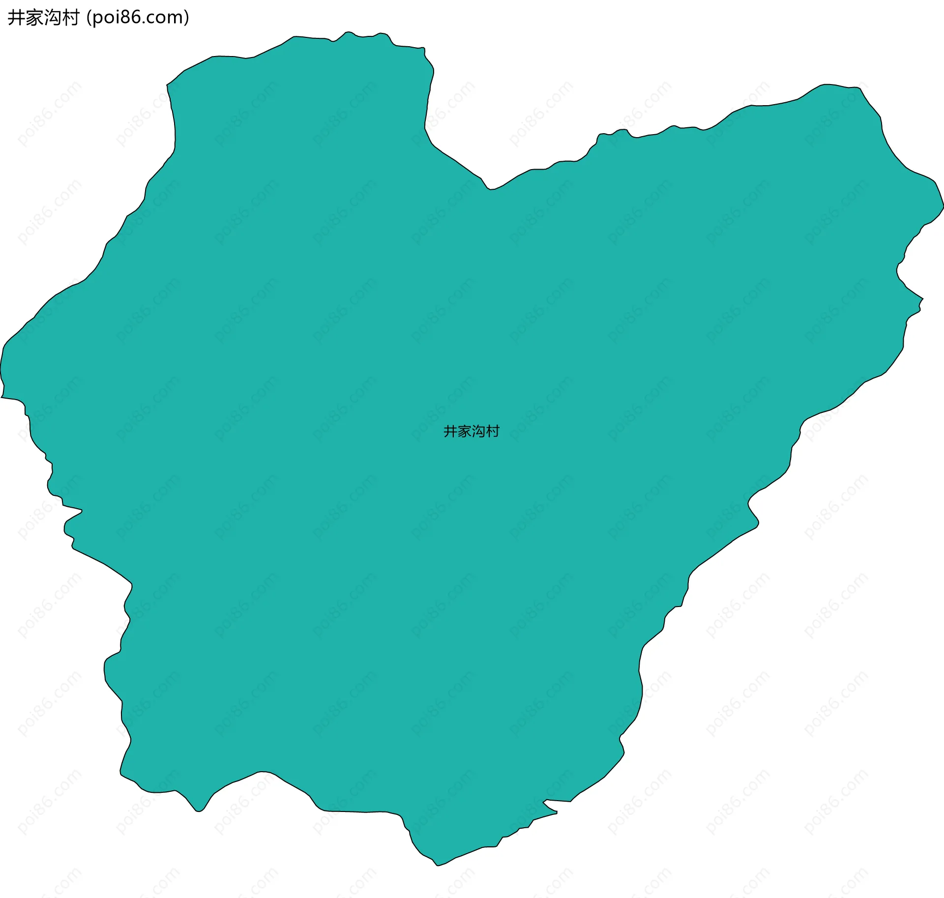 井家沟村边界地图