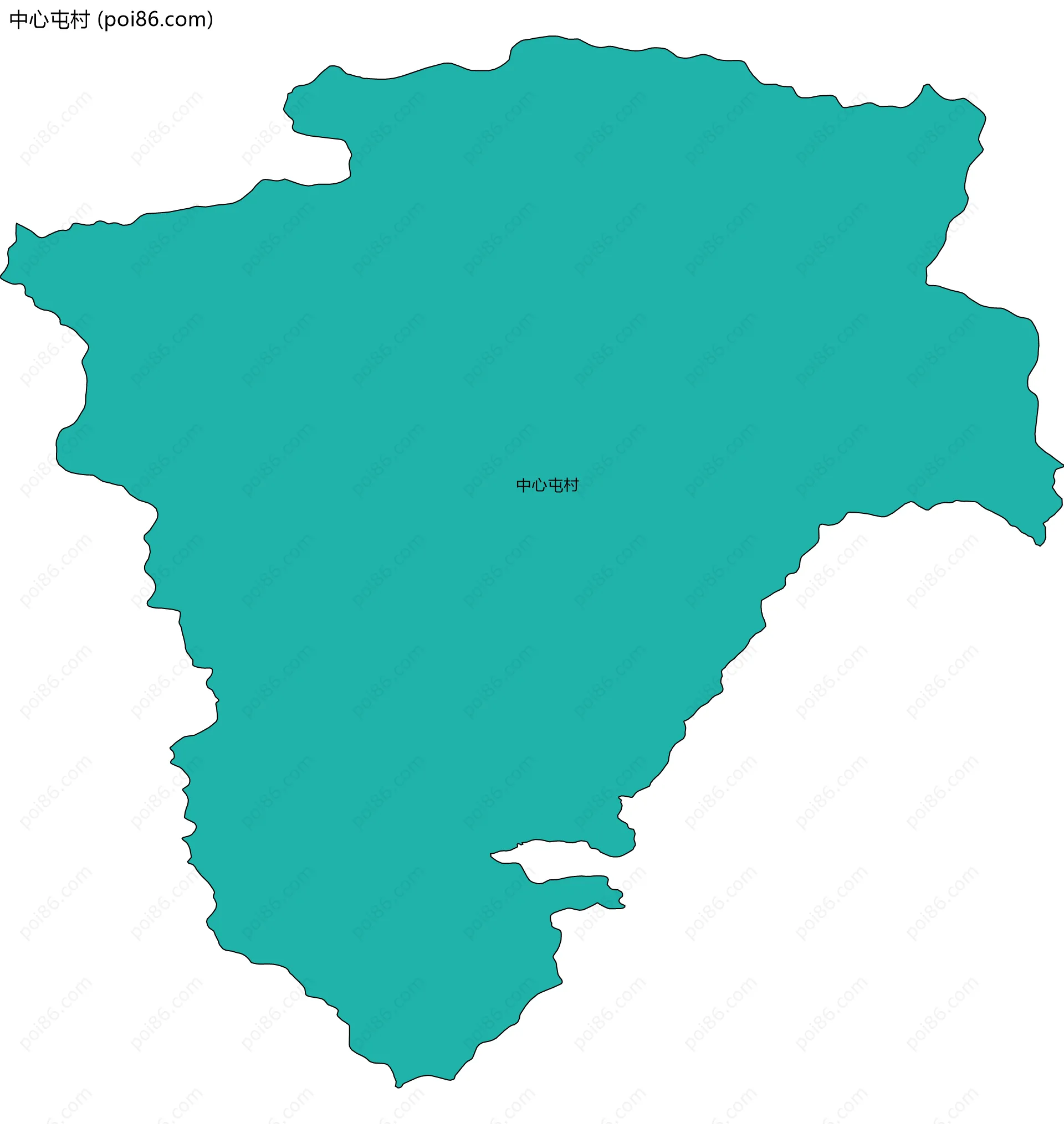 中心屯村边界地图