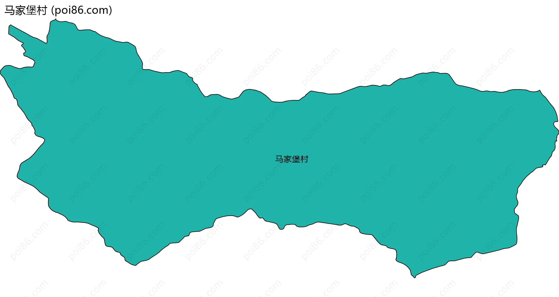 马家堡村边界地图