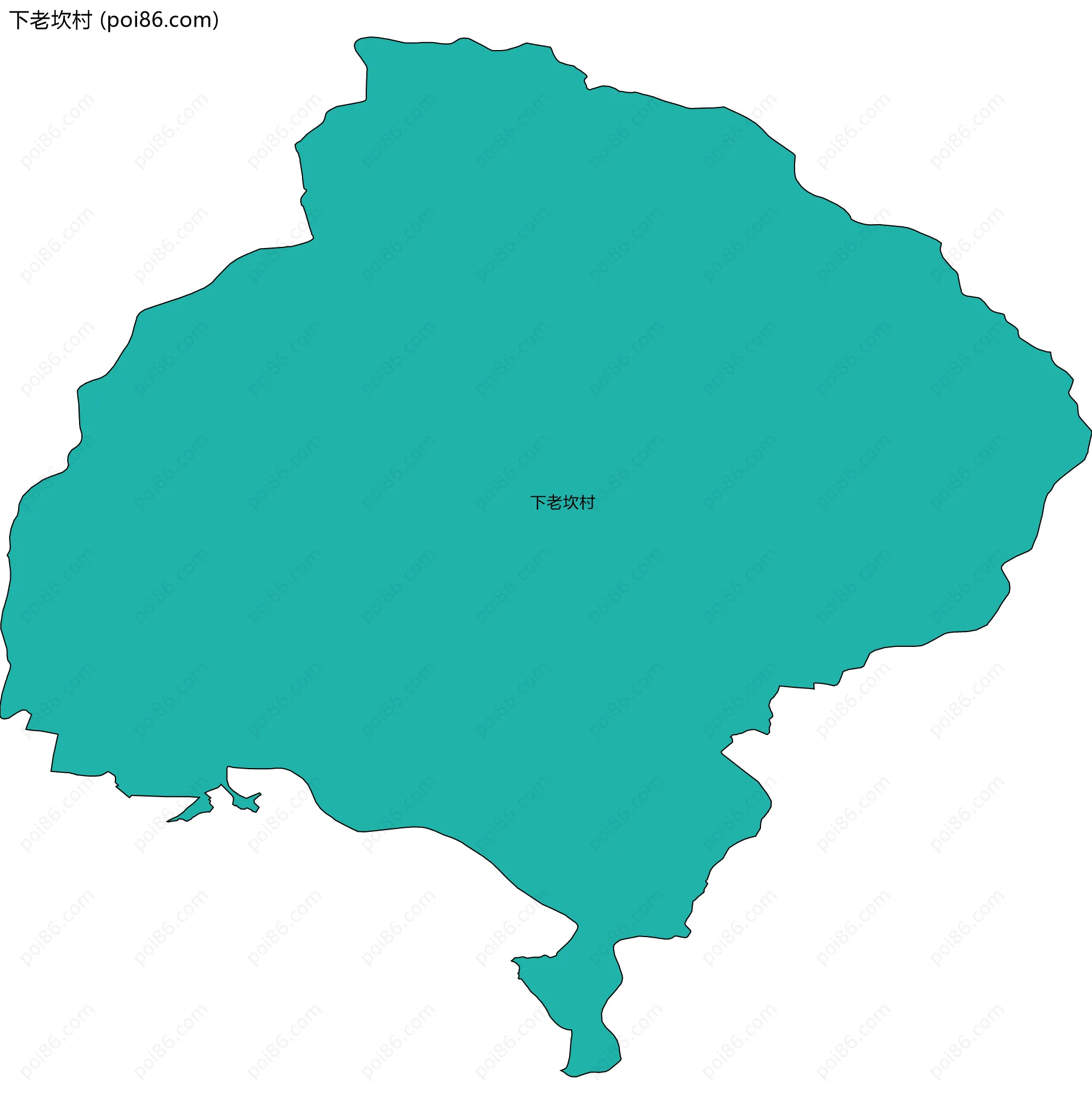 下老坎村边界地图