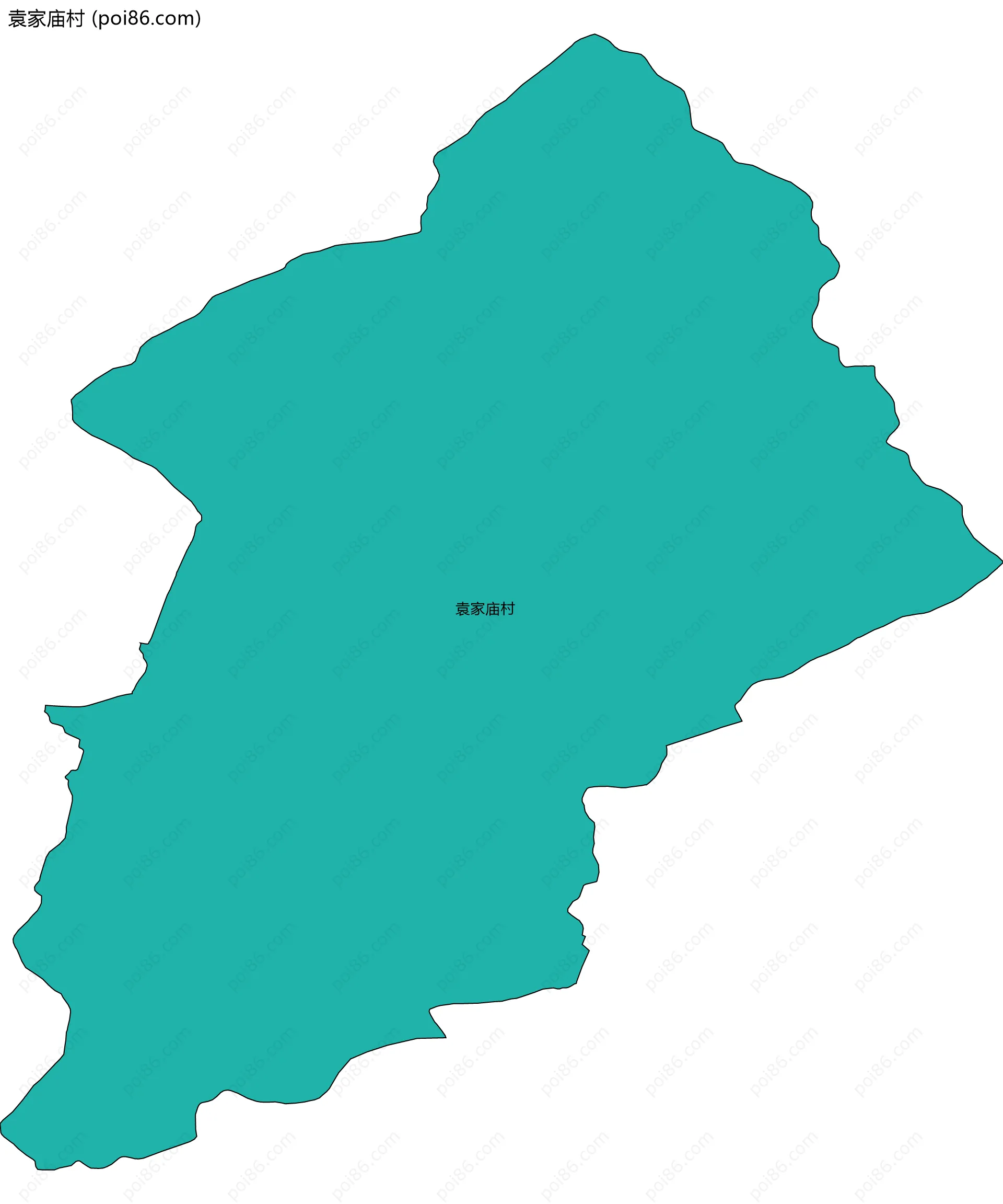 袁家庙村边界地图