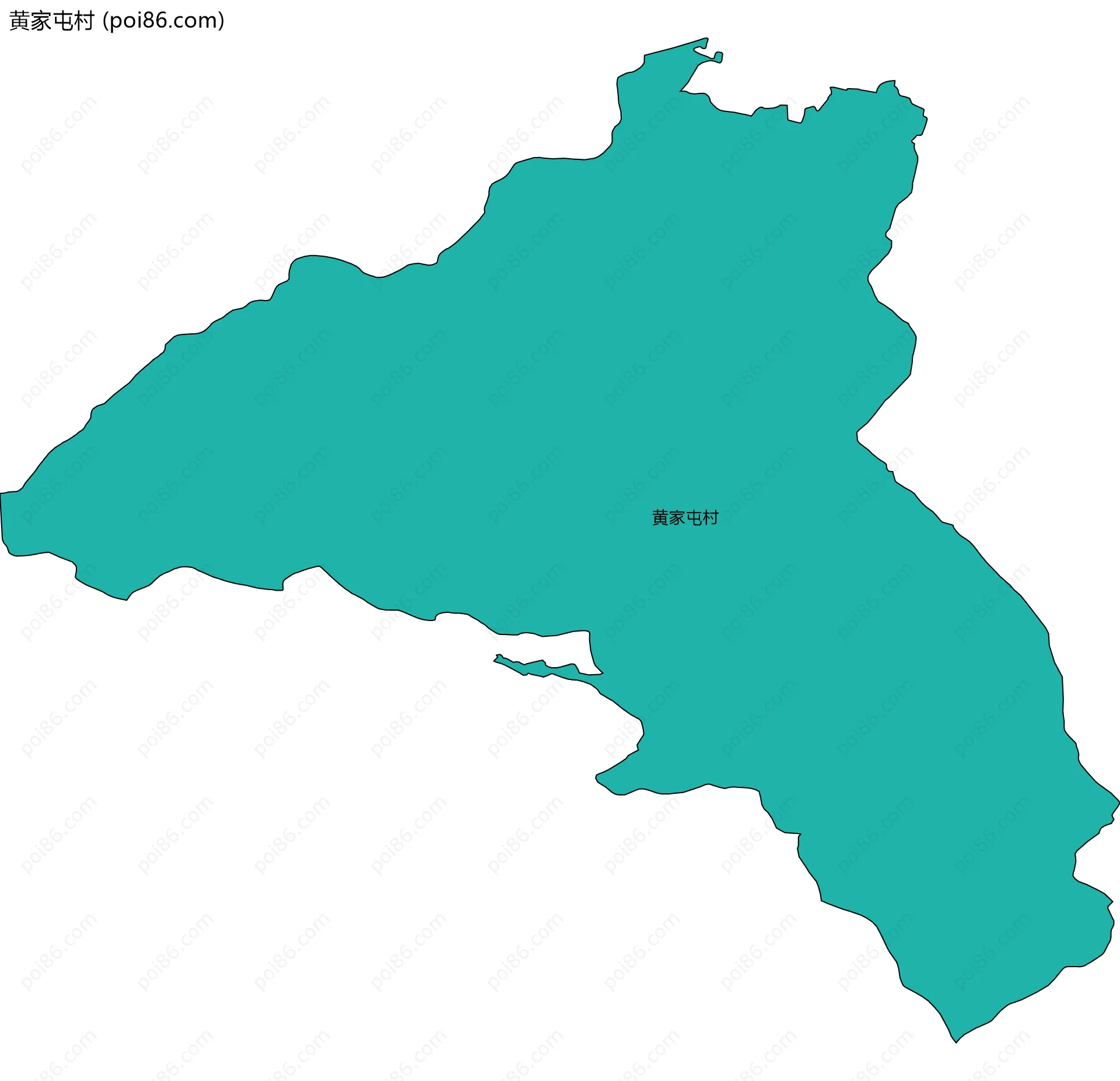 黄家屯村边界地图