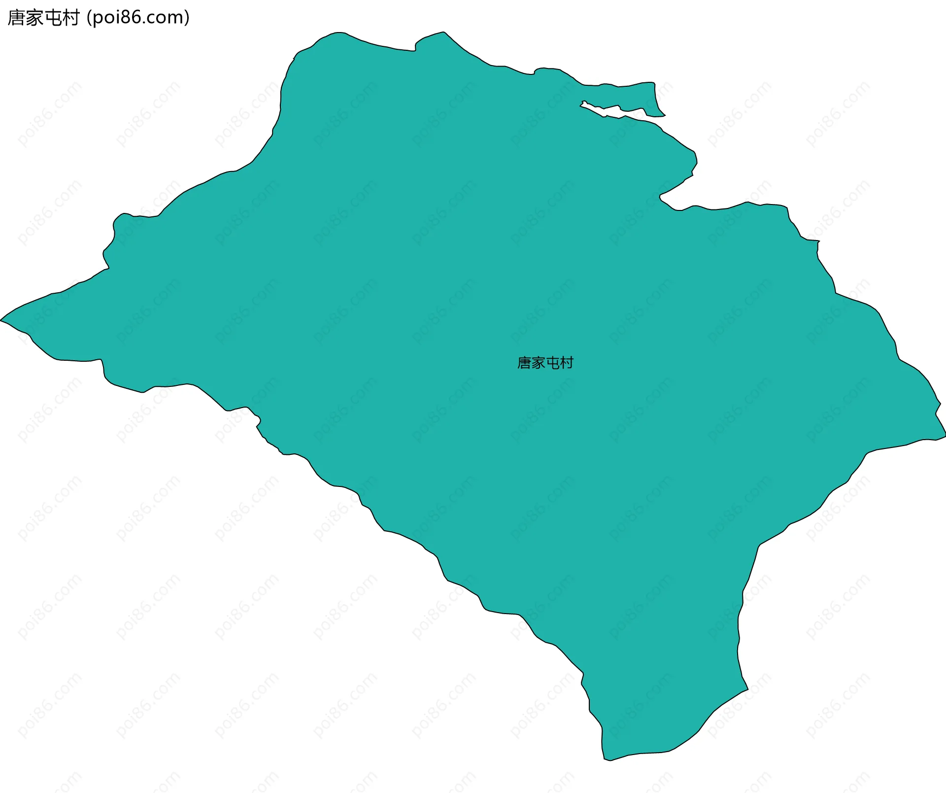 唐家屯村边界地图