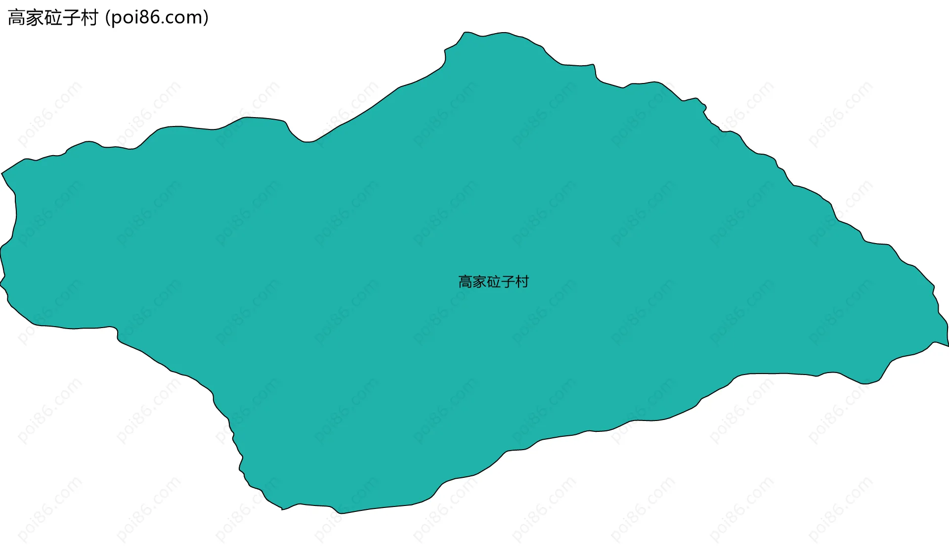 高家砬子村边界地图