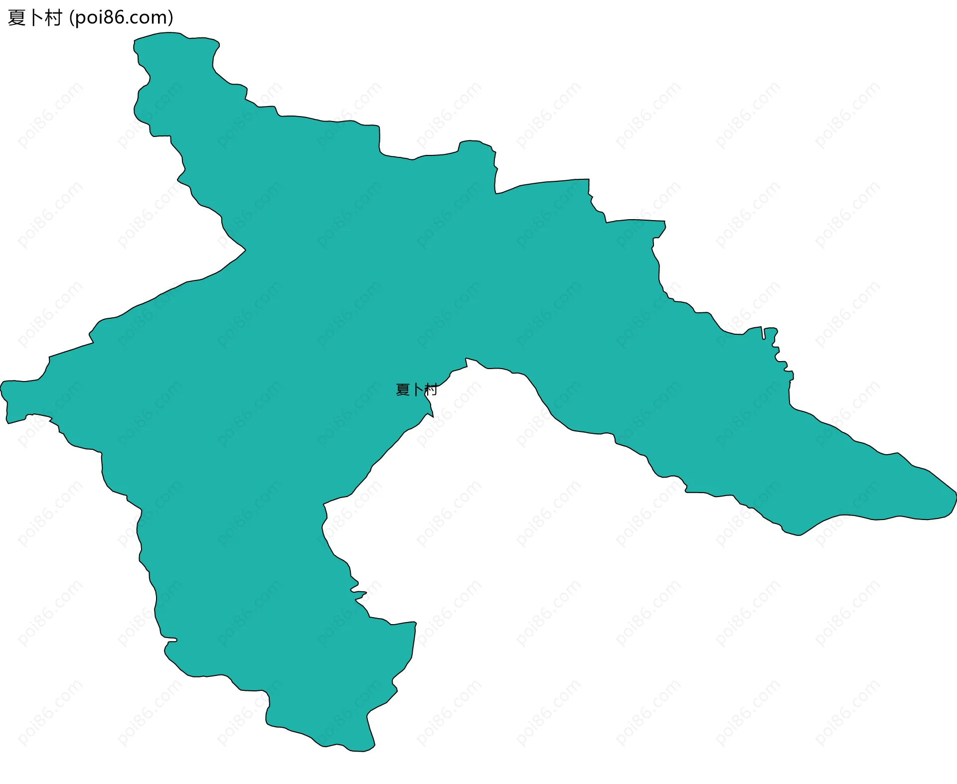 夏卜村边界地图