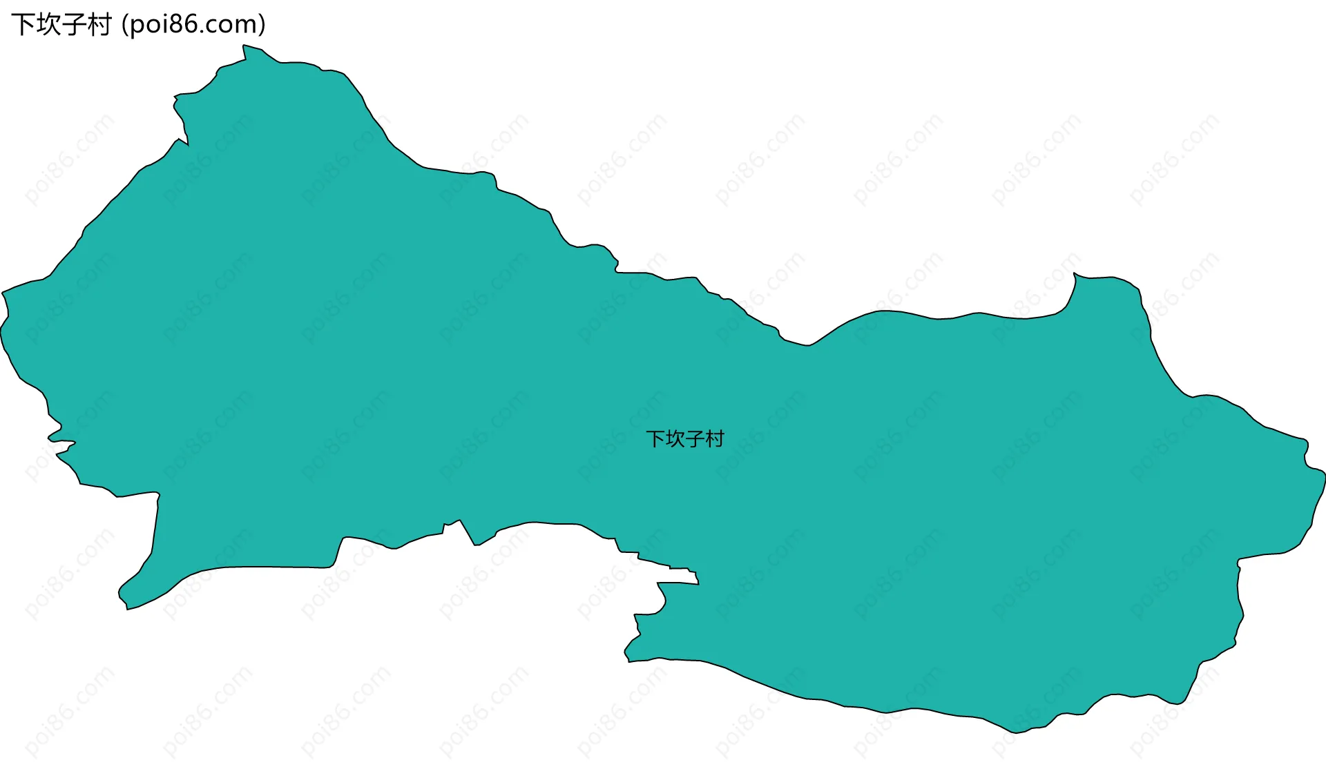 下坎子村边界地图