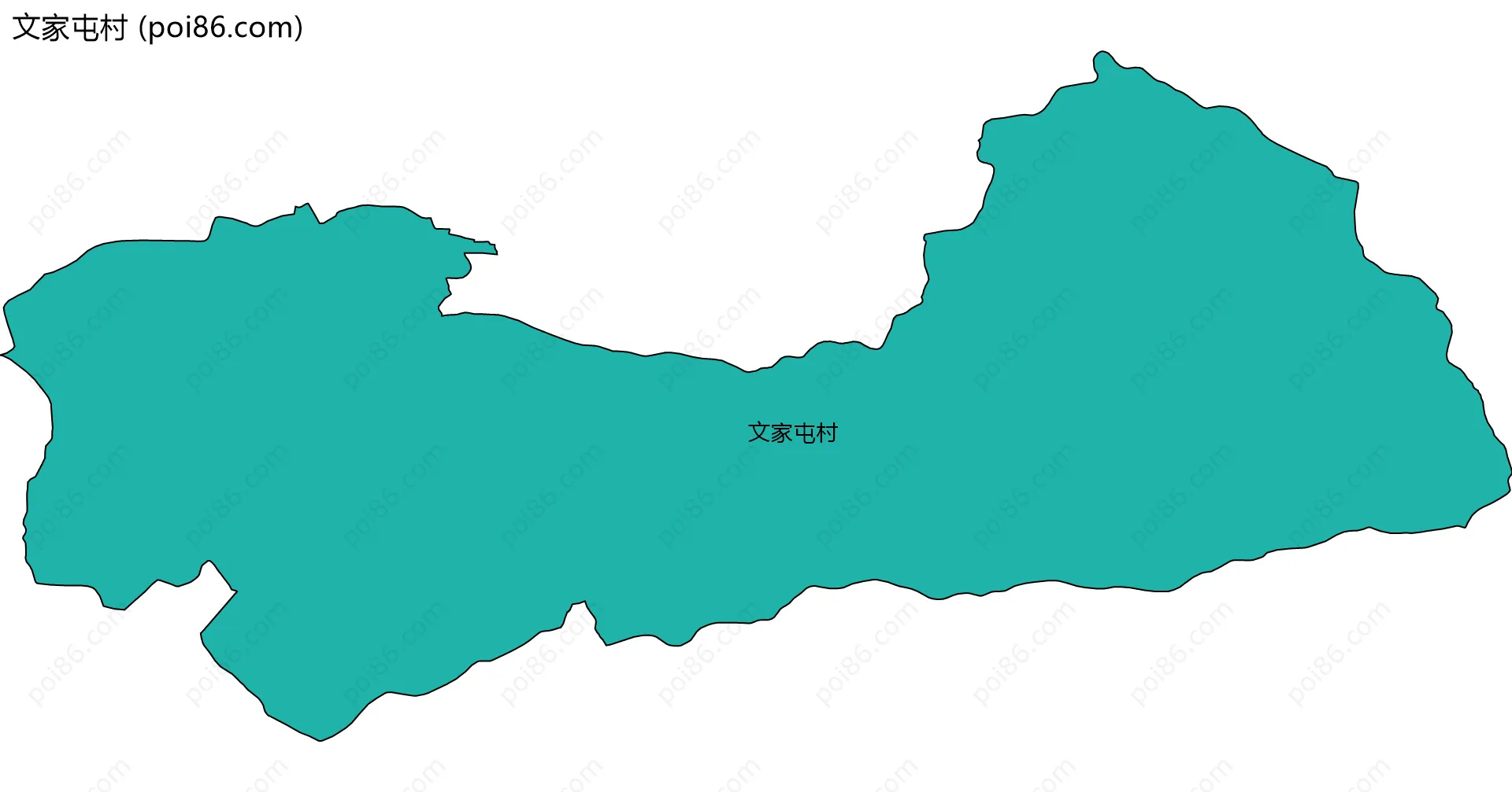 文家屯村边界地图