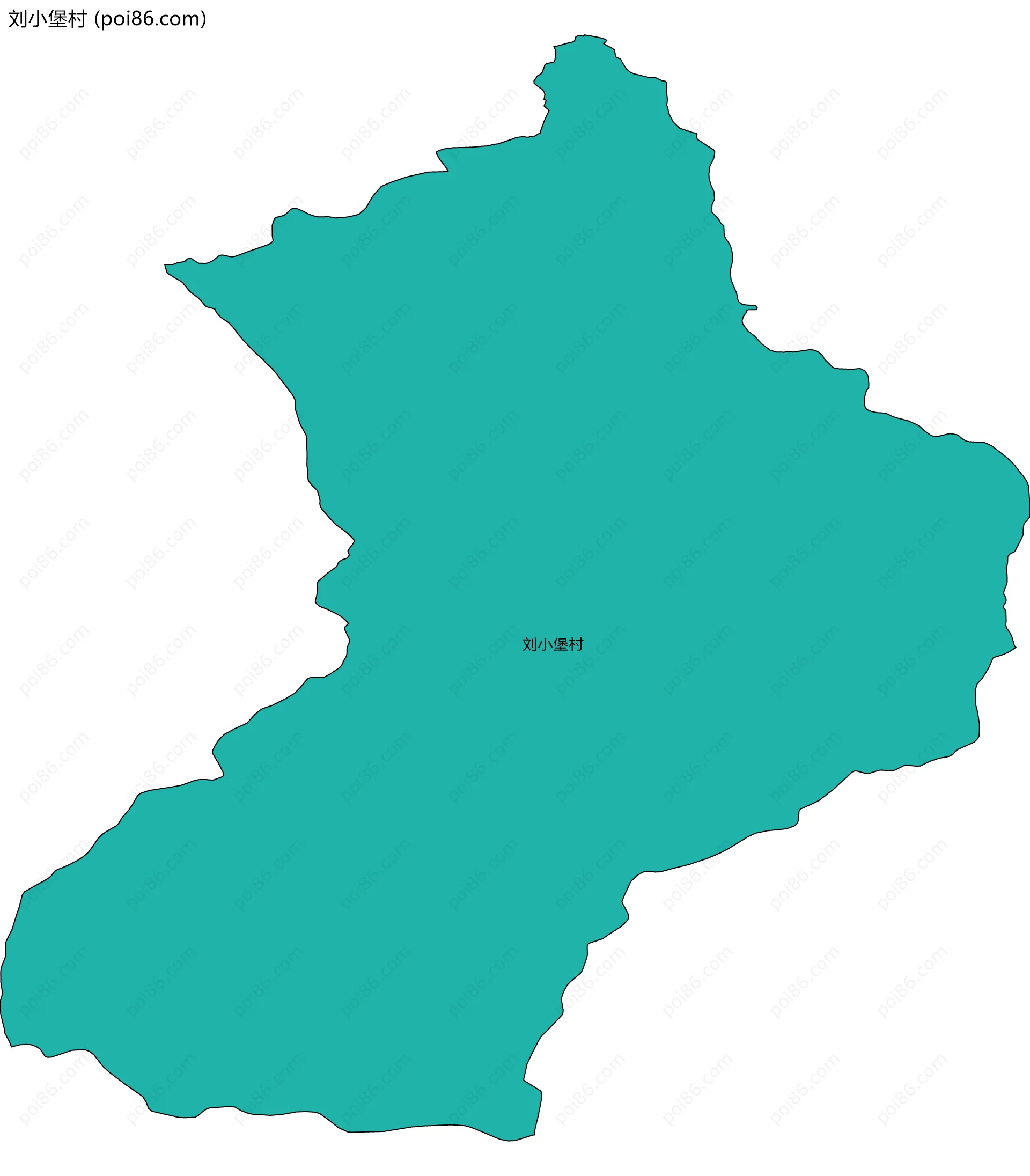 刘小堡村边界地图