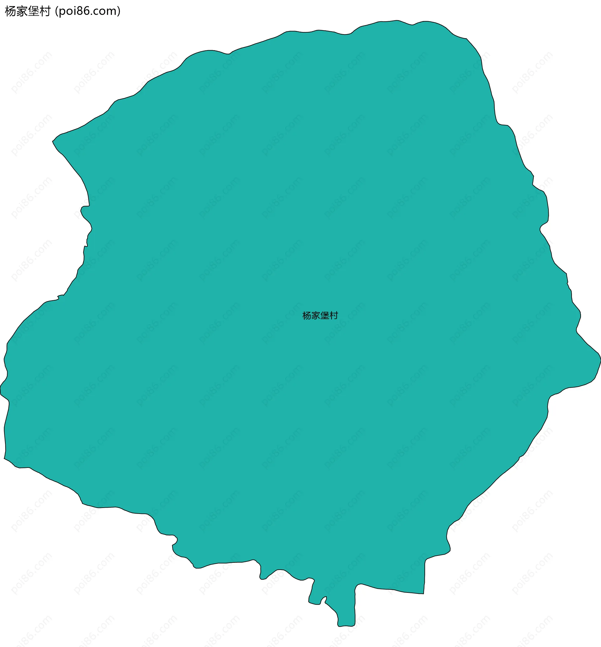 杨家堡村边界地图