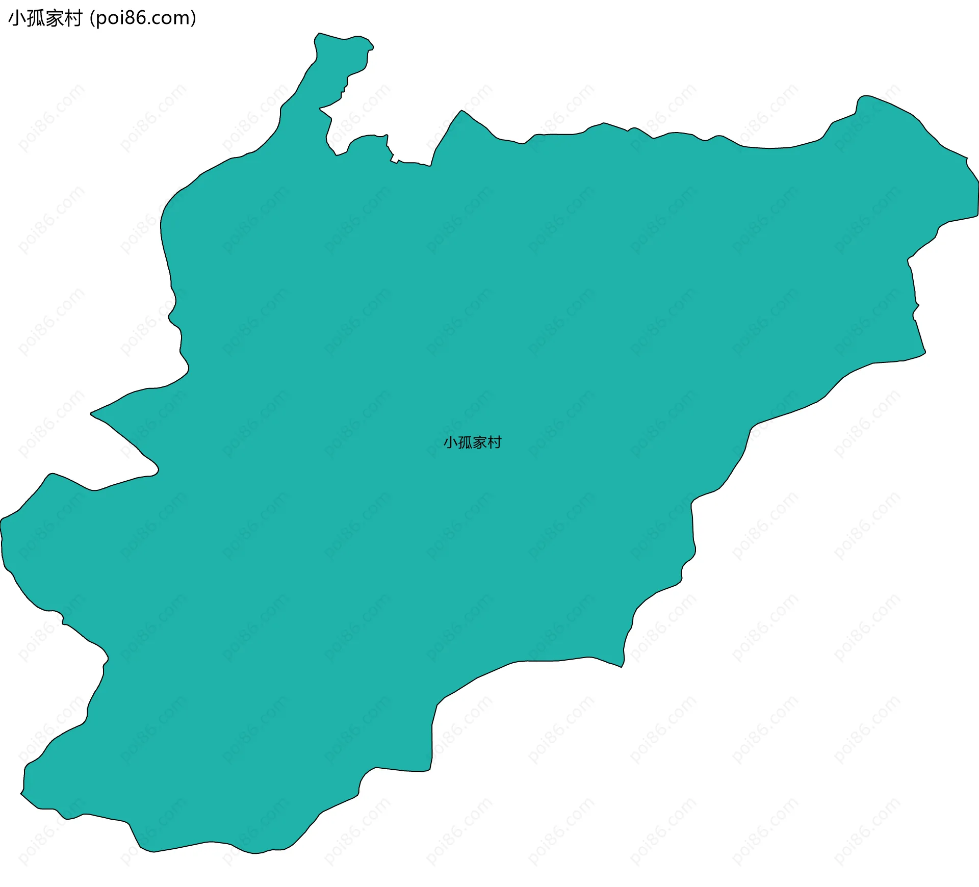 小孤家村边界地图