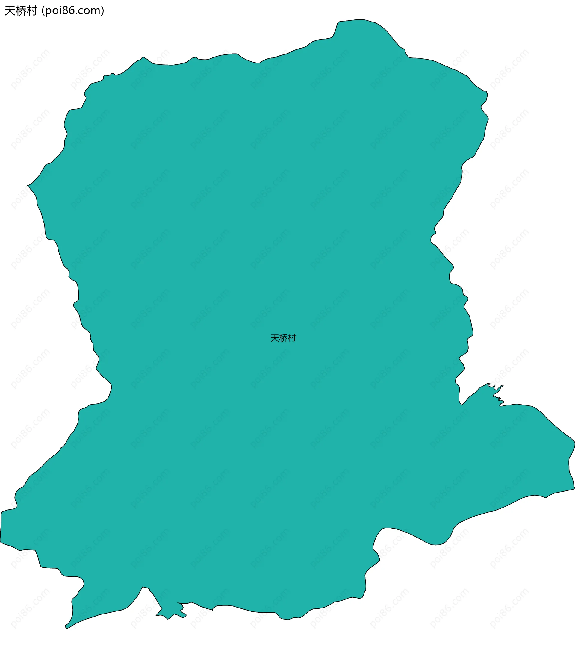 天桥村边界地图