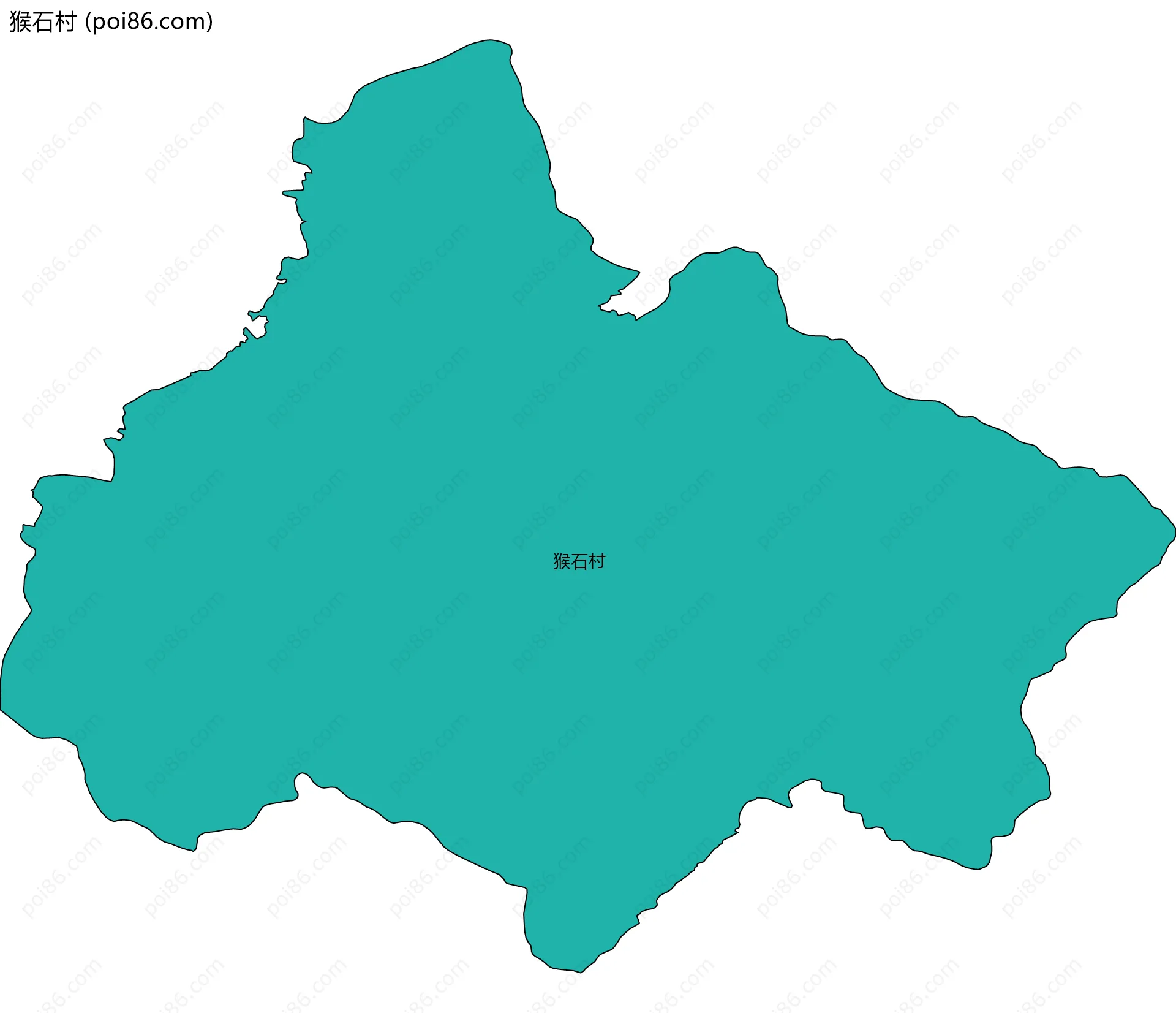 猴石村边界地图