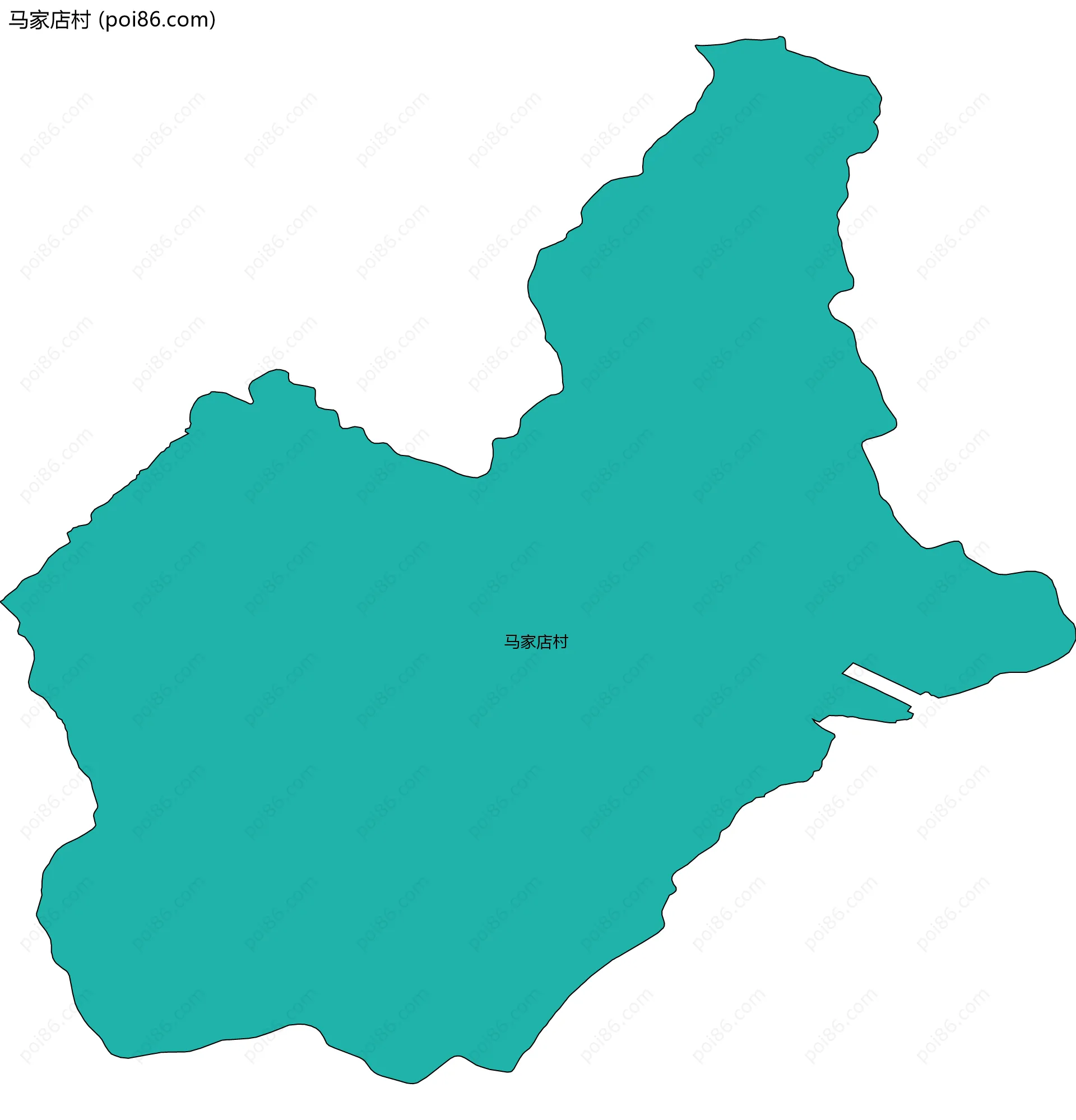 马家店村边界地图