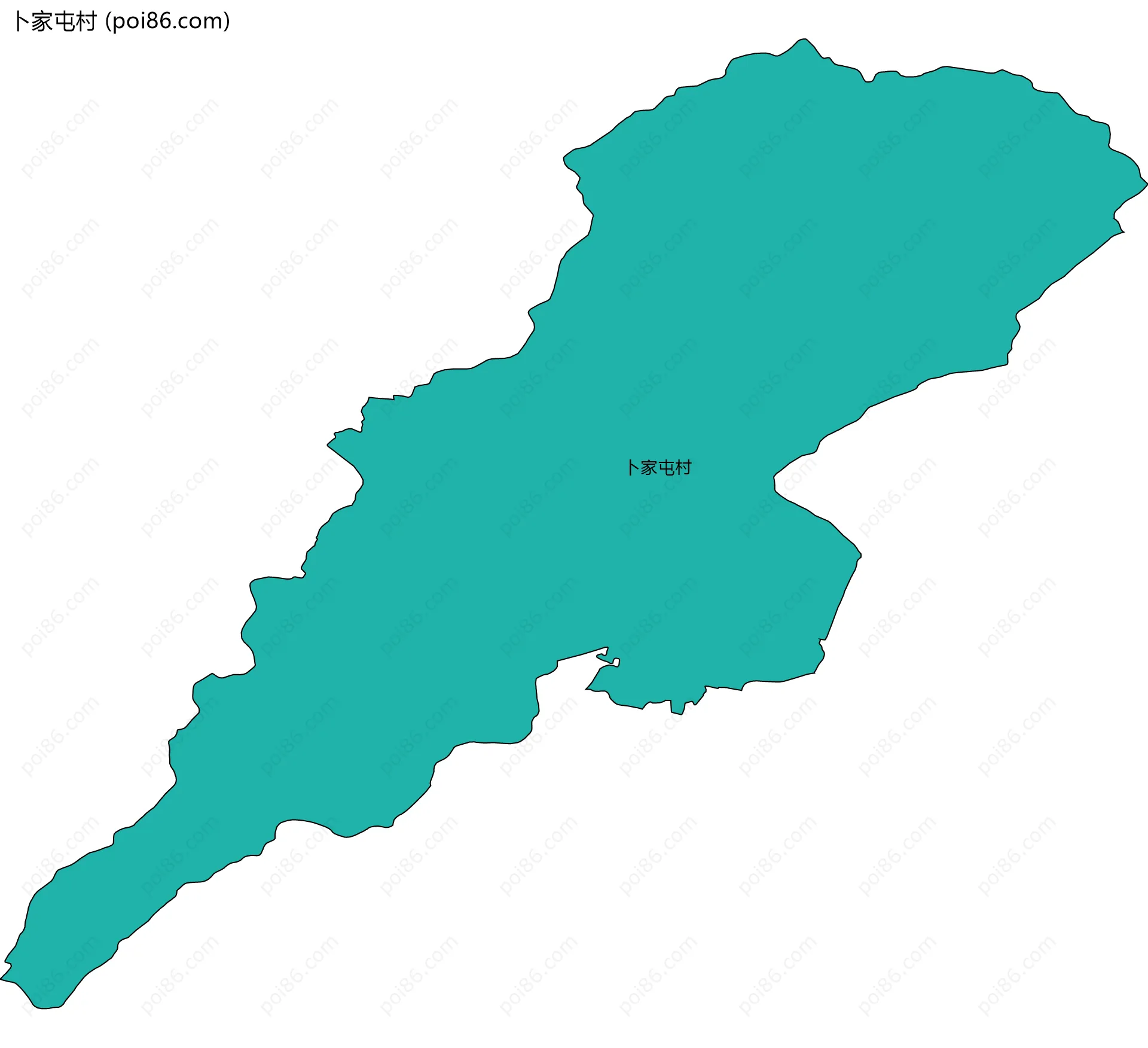 卜家屯村边界地图