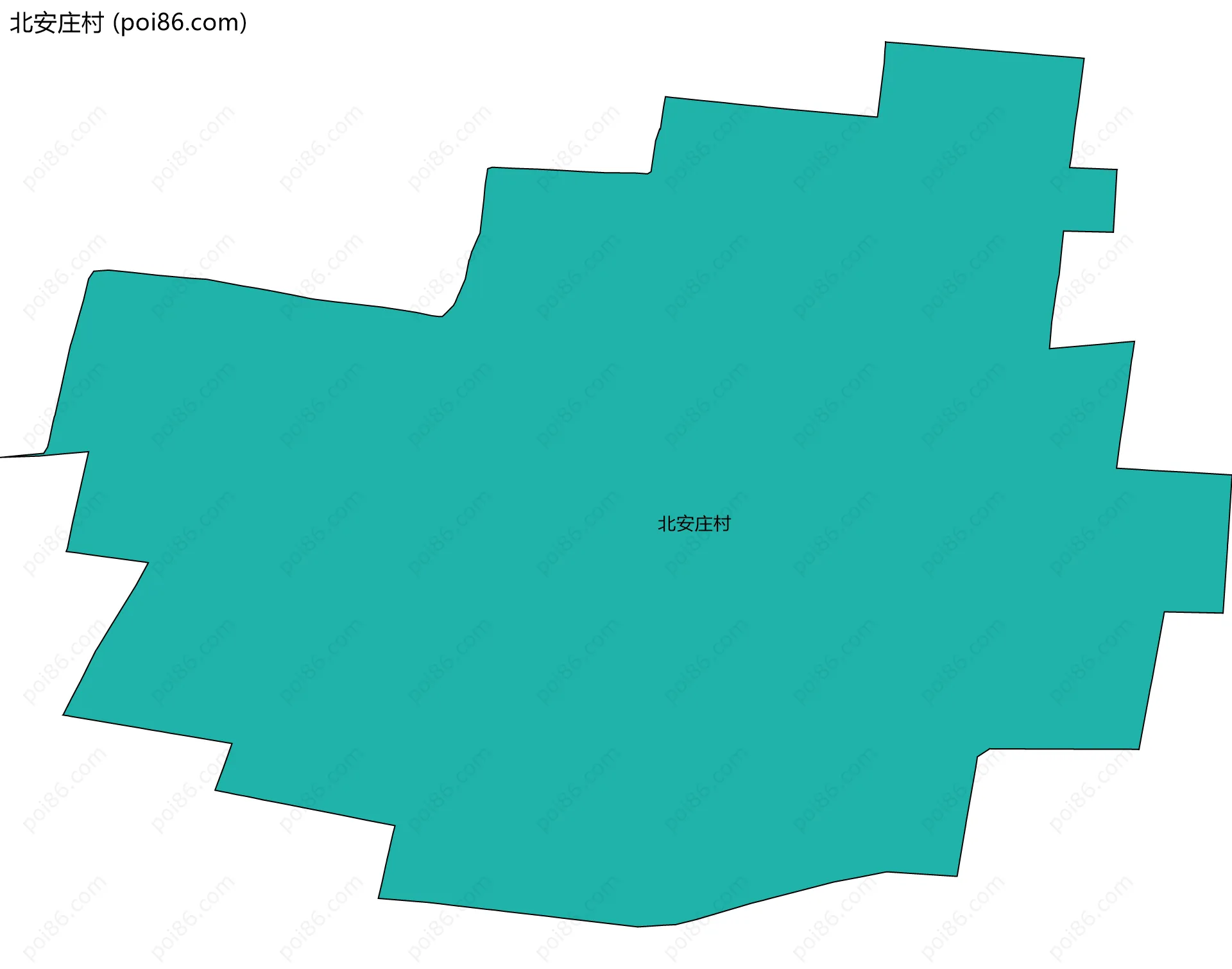 北安庄村边界地图