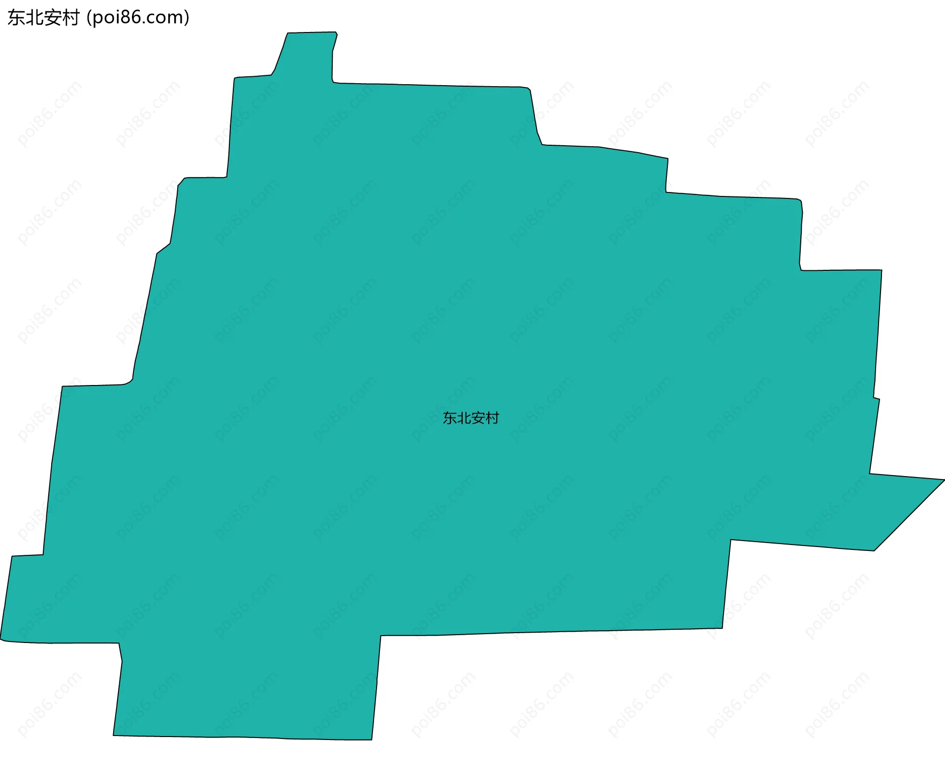 东北安村边界地图