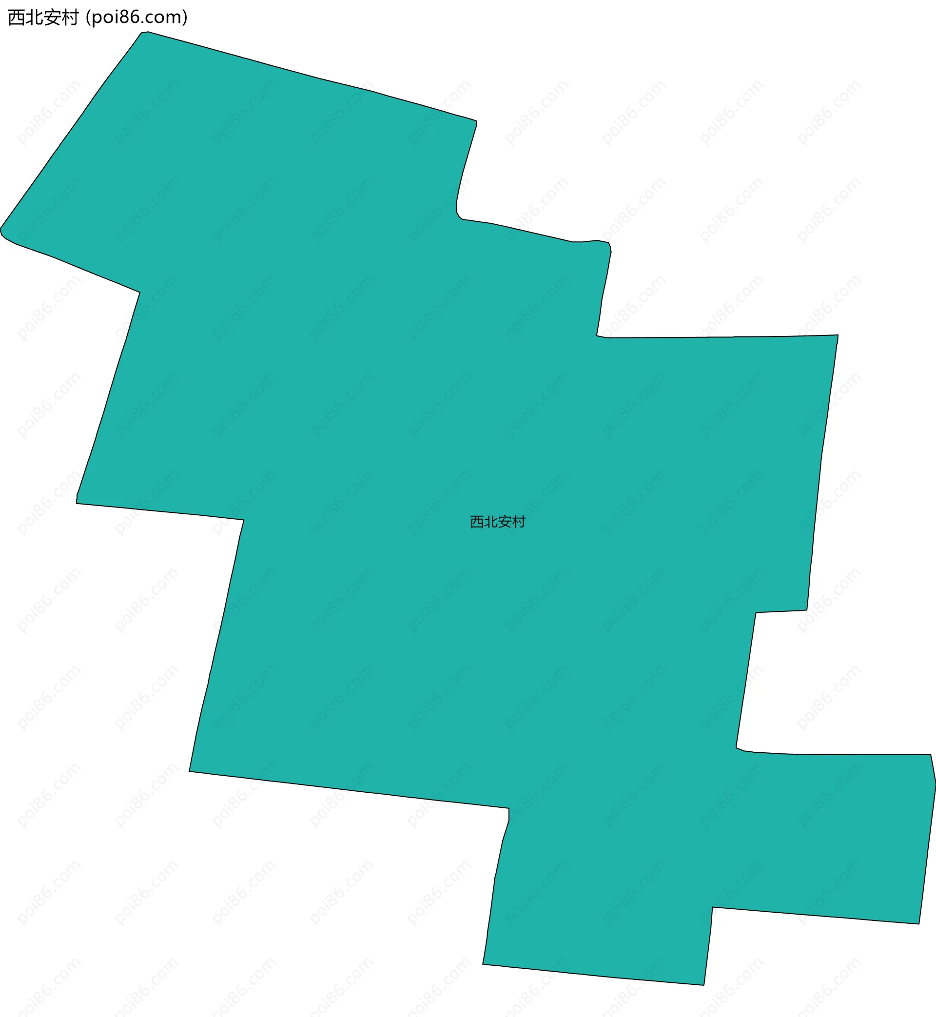 西北安村边界地图