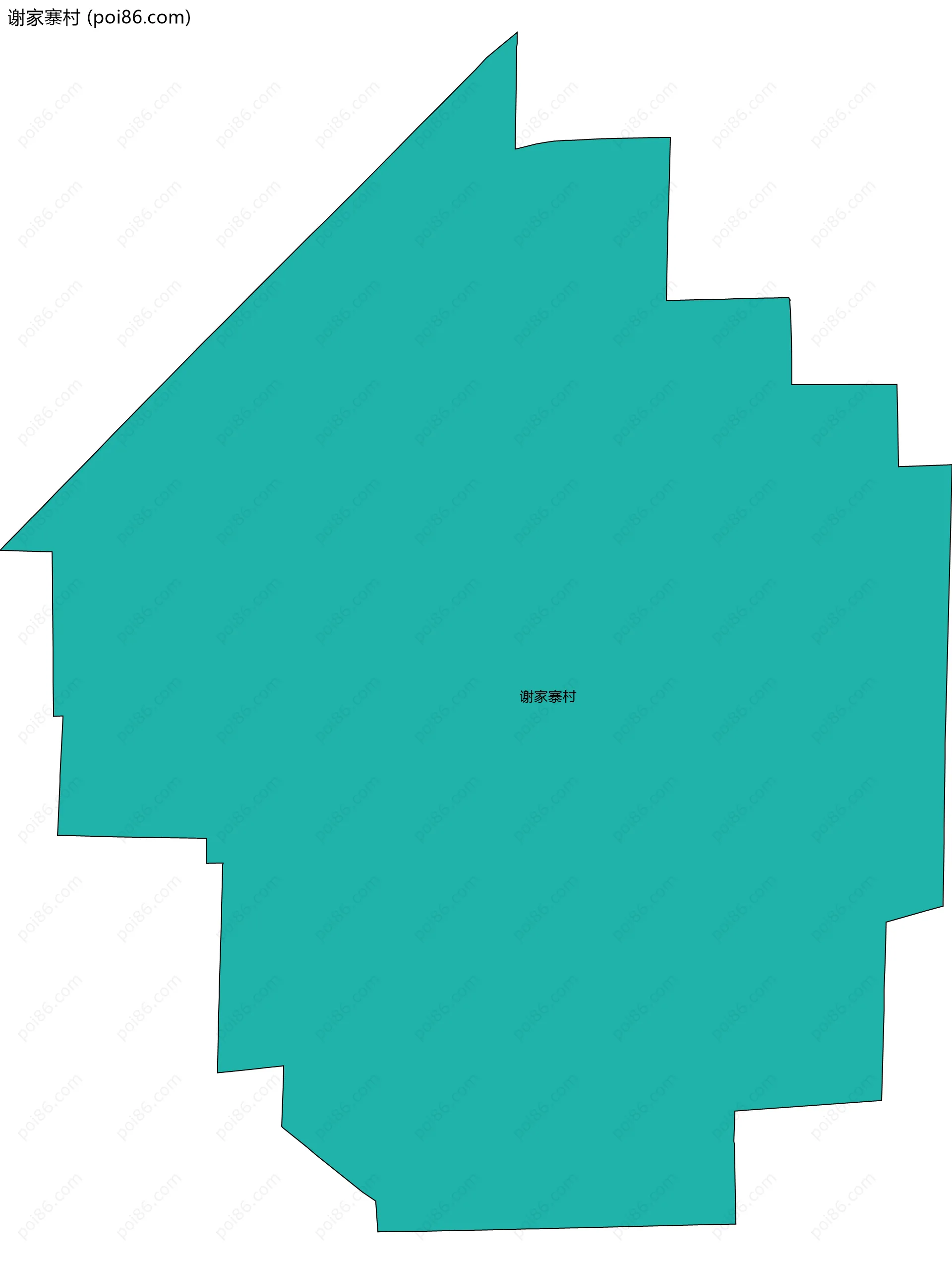 谢家寨村边界地图