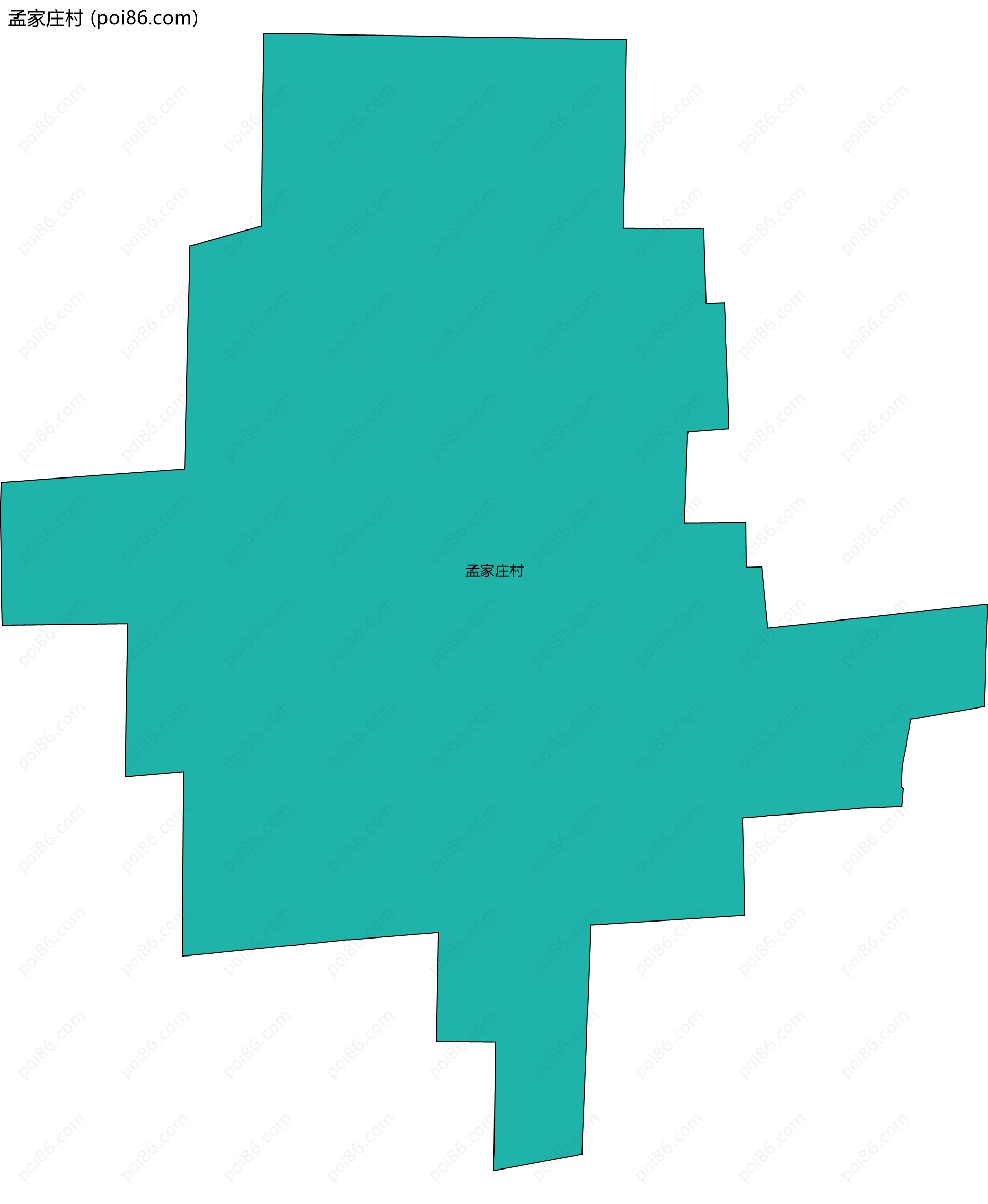 孟家庄村边界地图