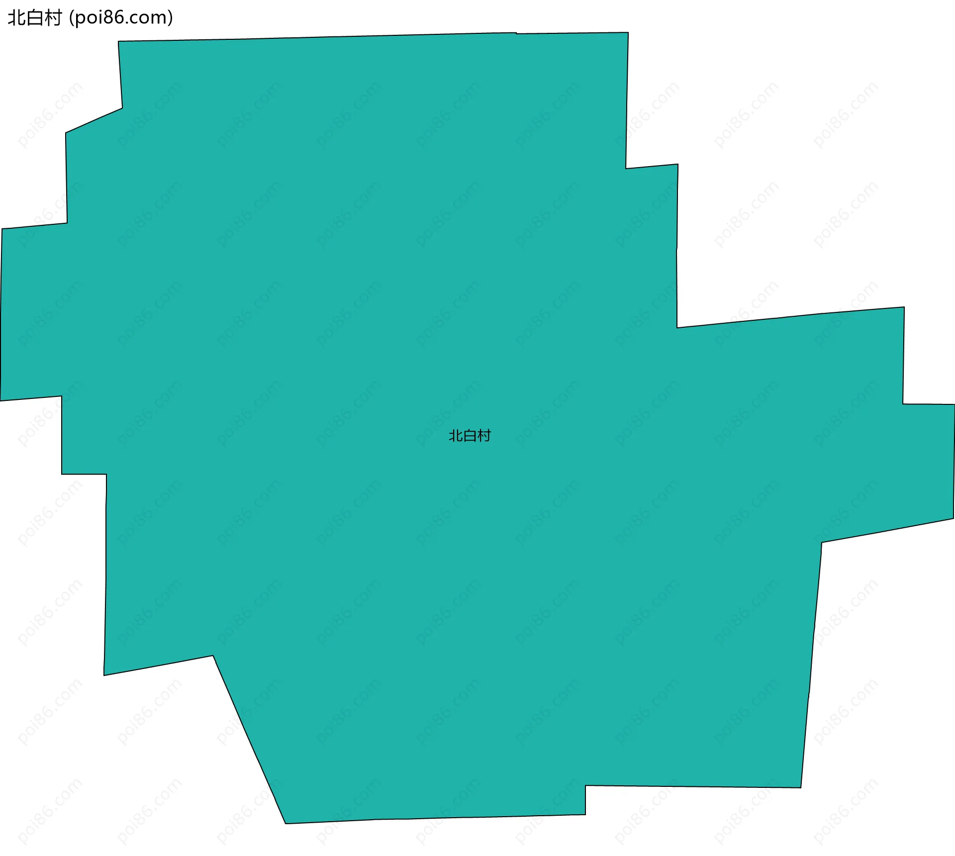 北白村边界地图