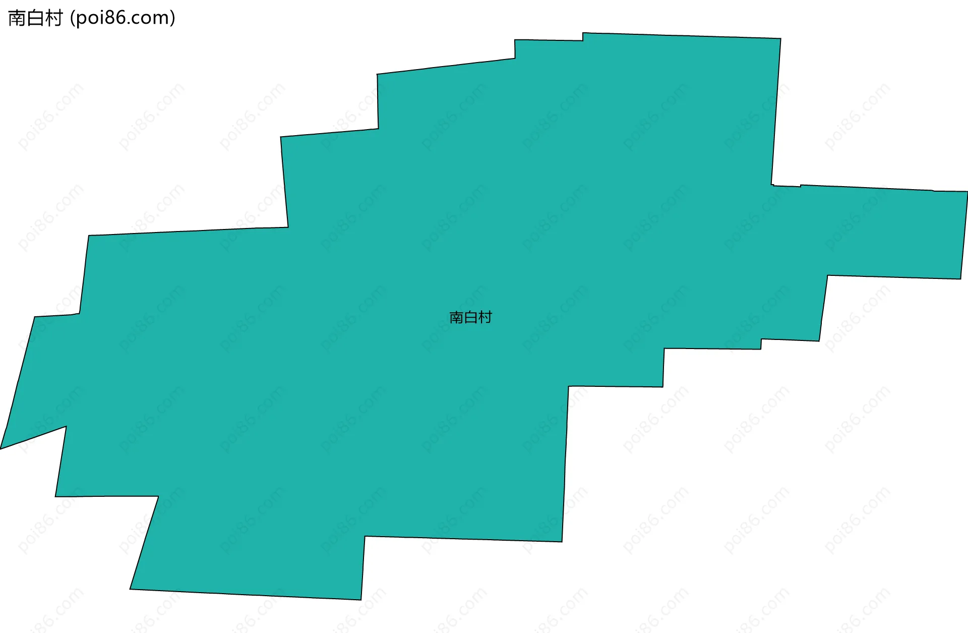 南白村边界地图