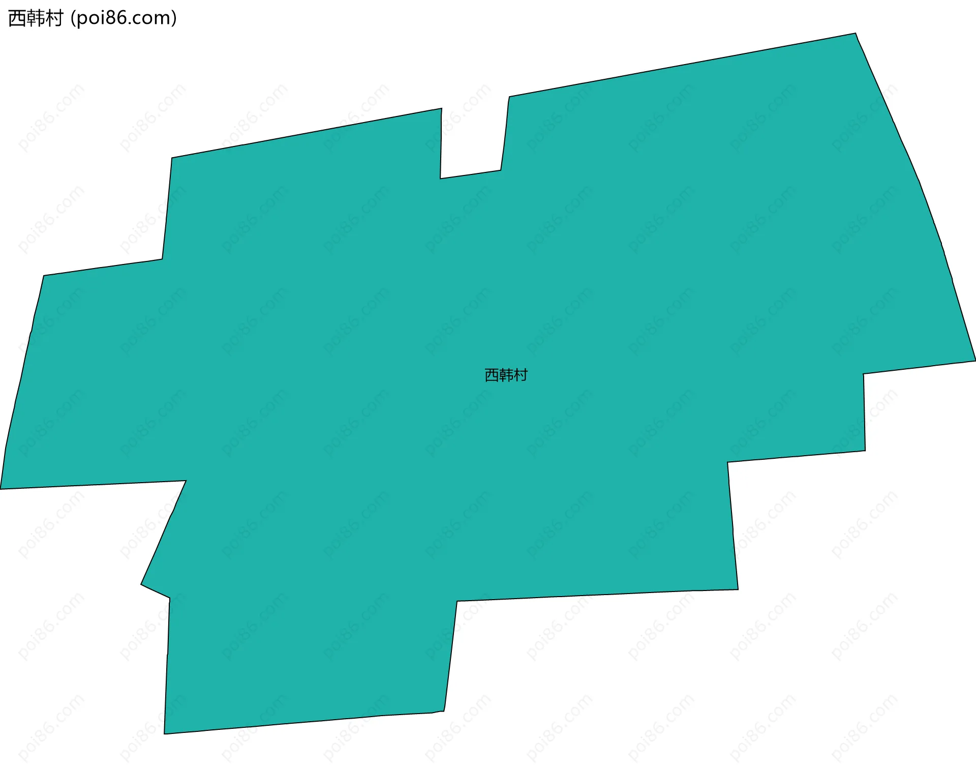 西韩村边界地图