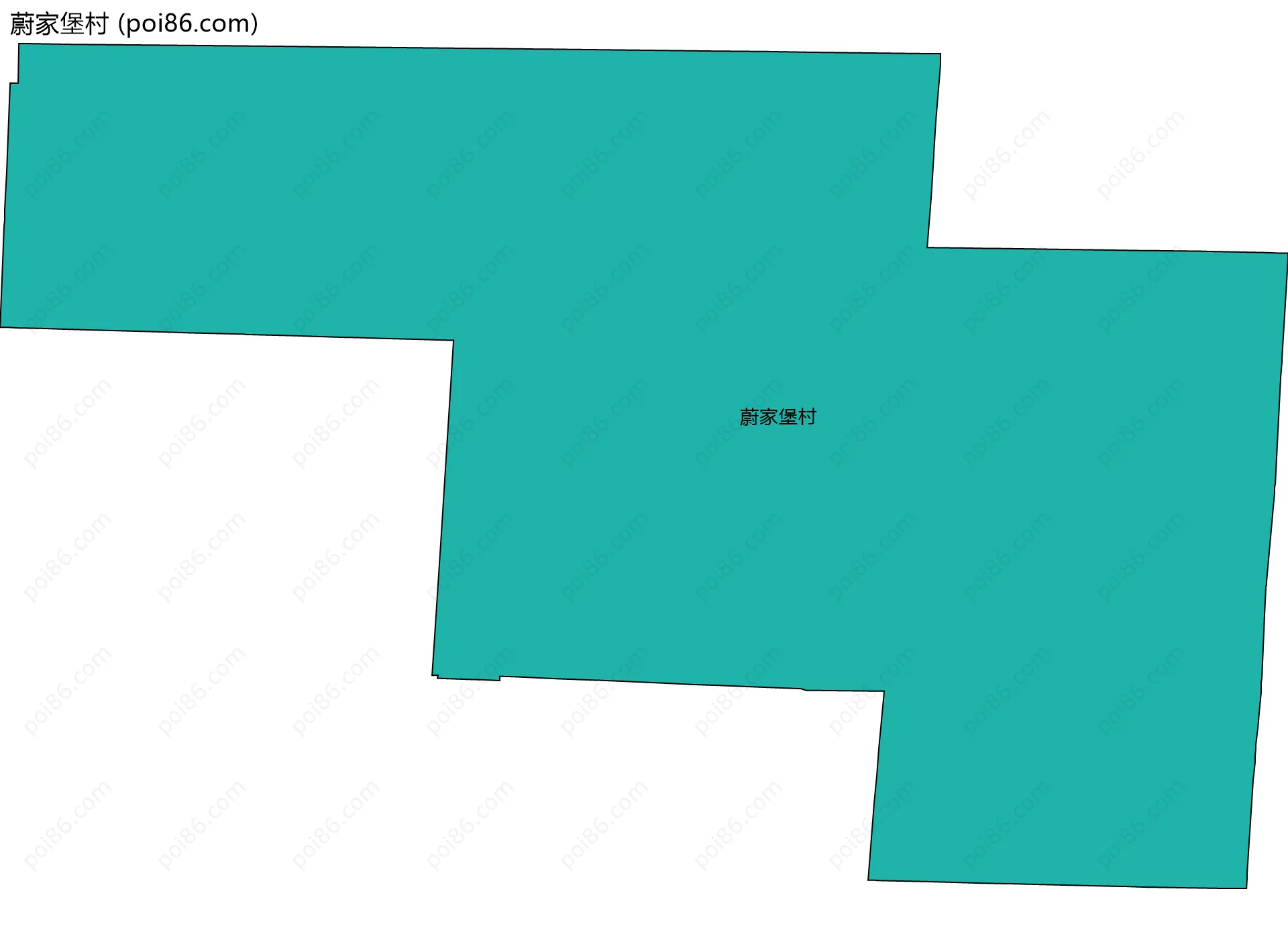 蔚家堡村边界地图