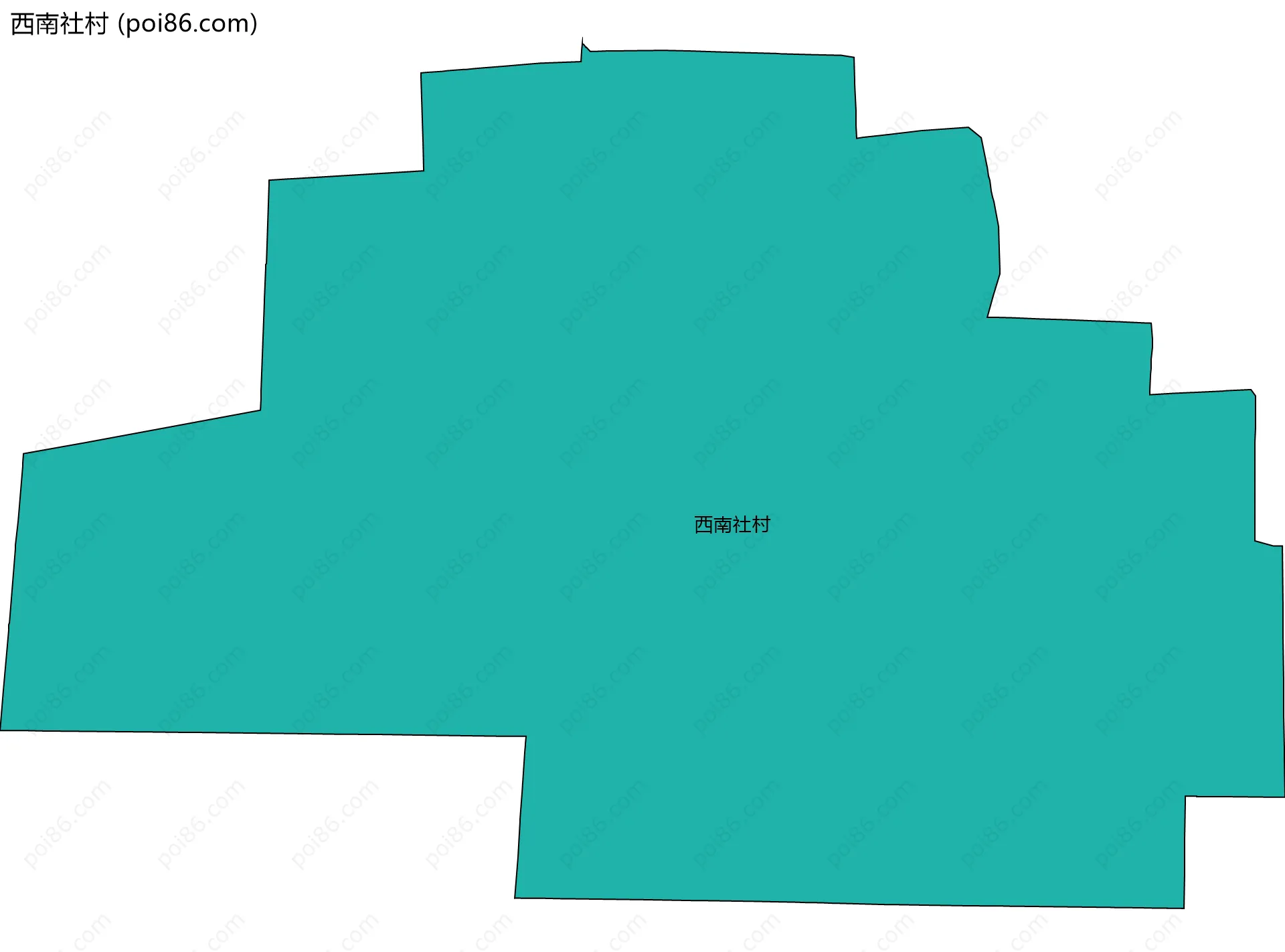 西南社村边界地图