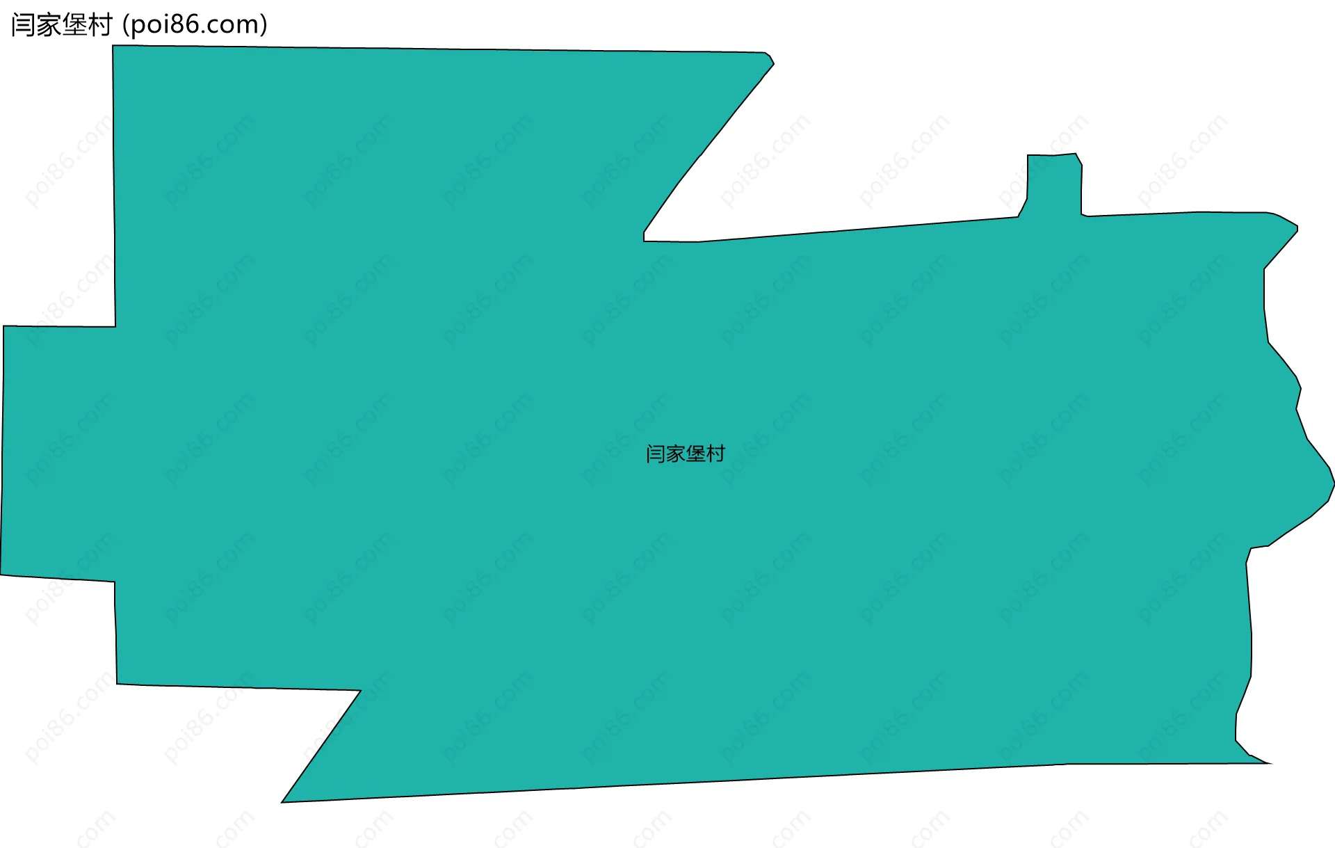 闫家堡村边界地图