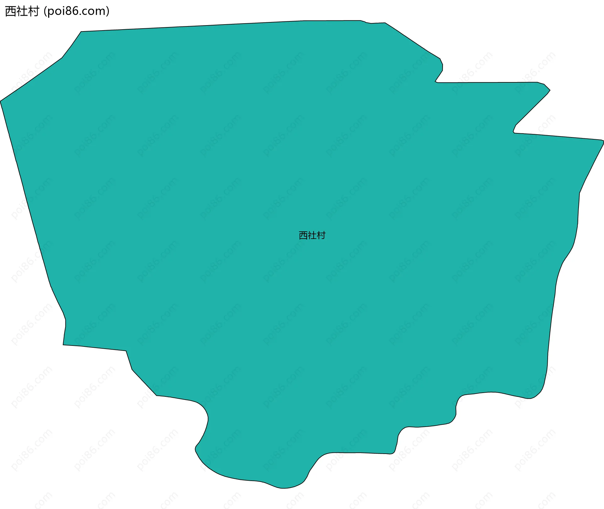 西社村边界地图