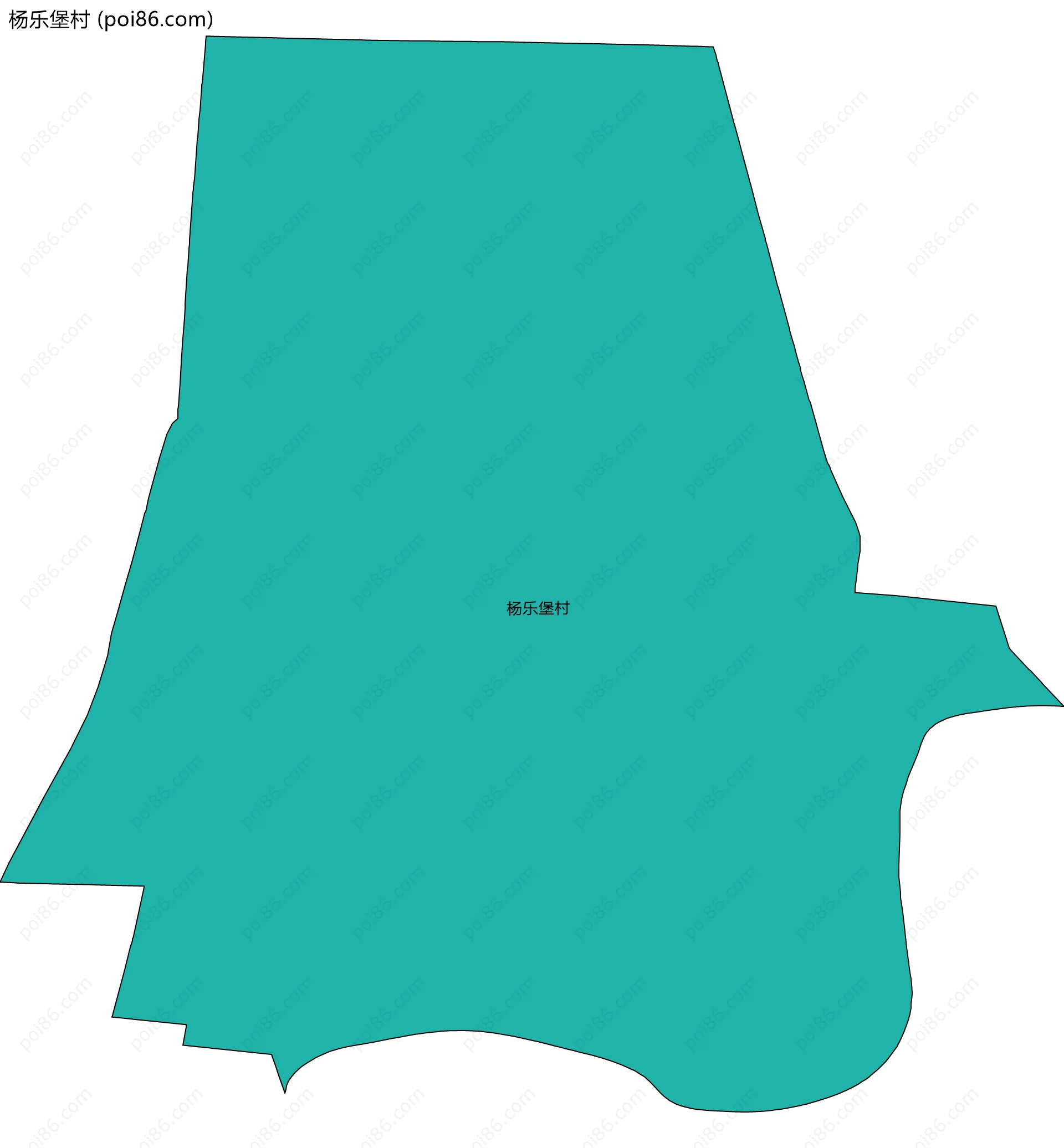 杨乐堡村边界地图