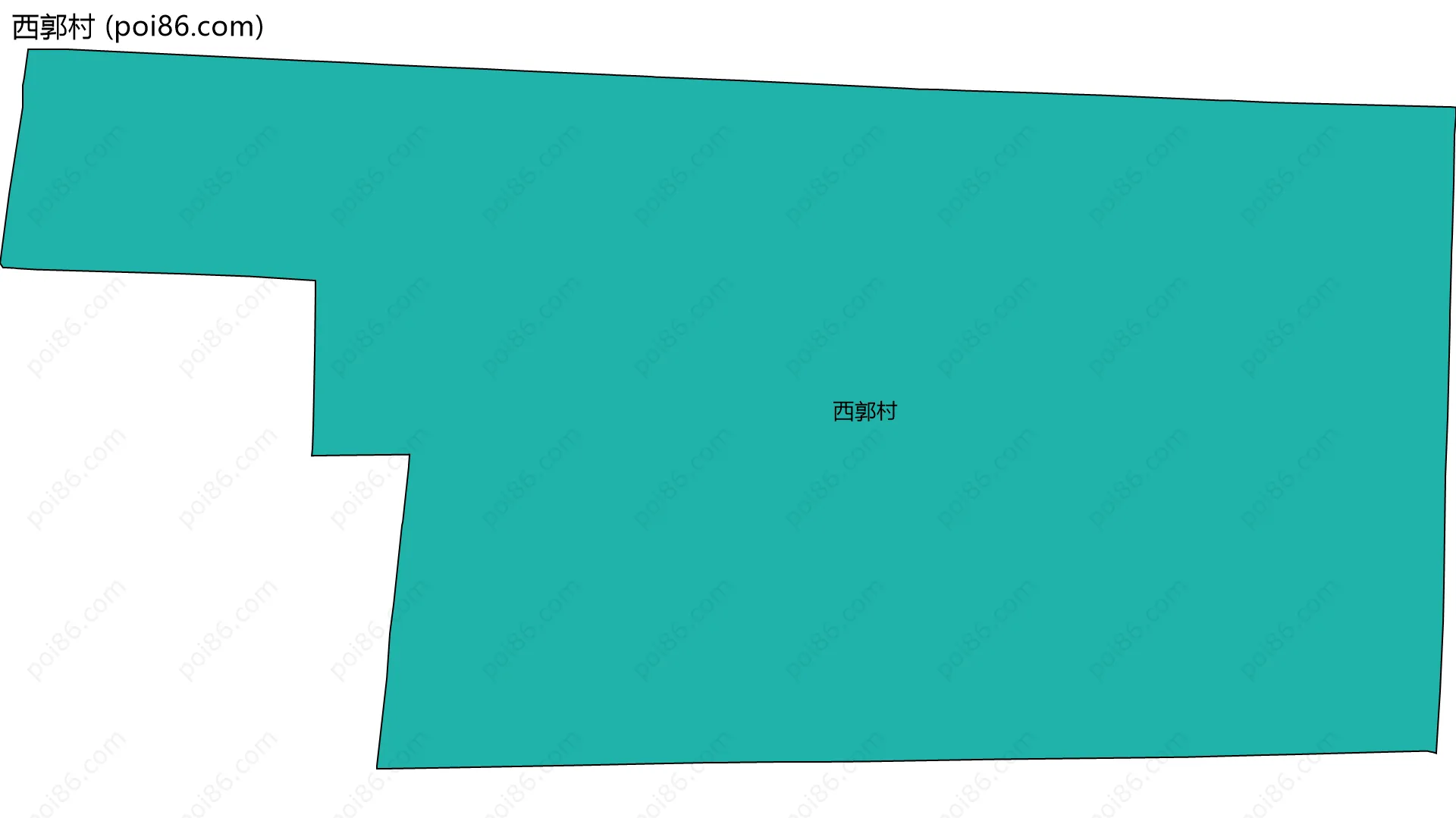 西郭村边界地图