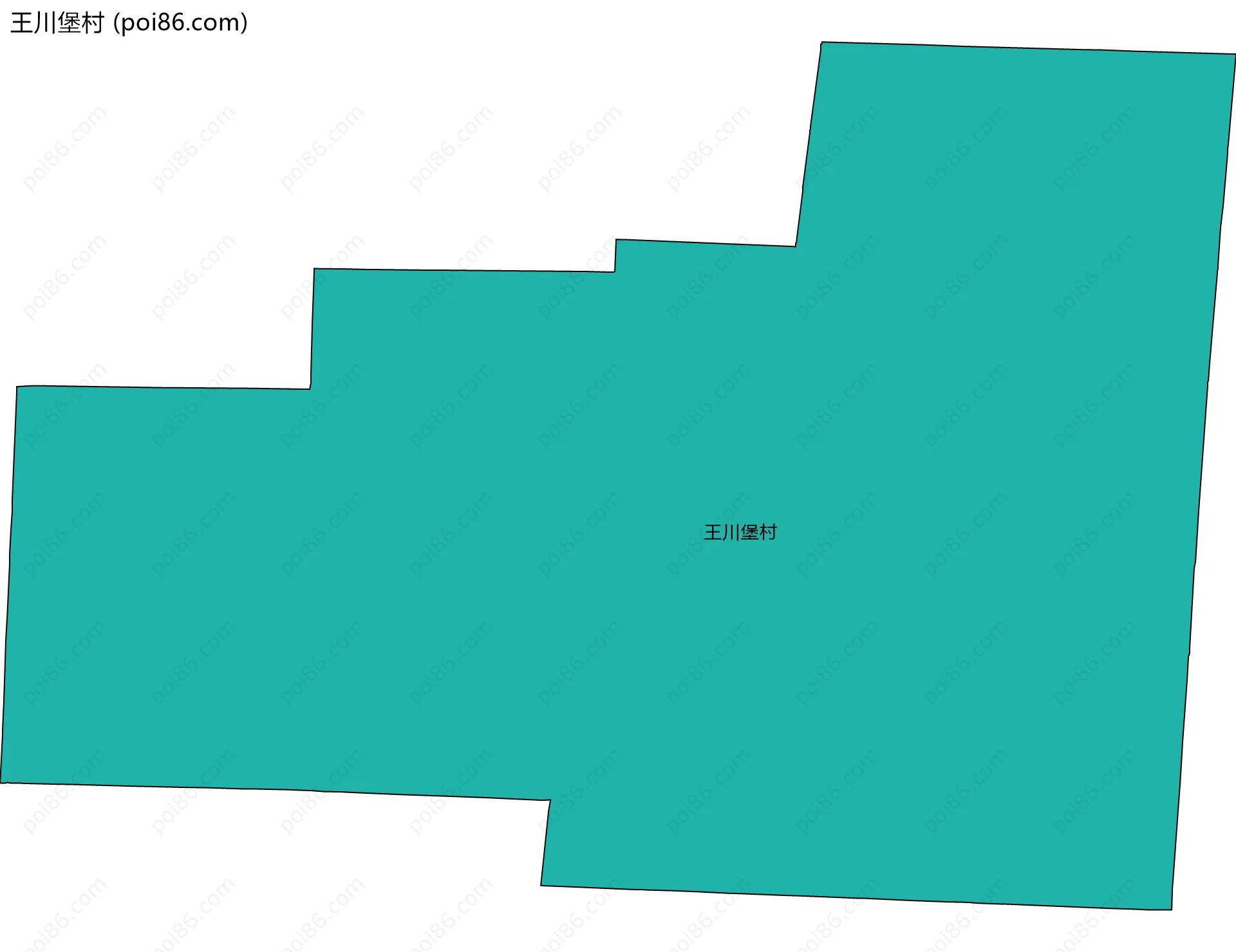 王川堡村边界地图