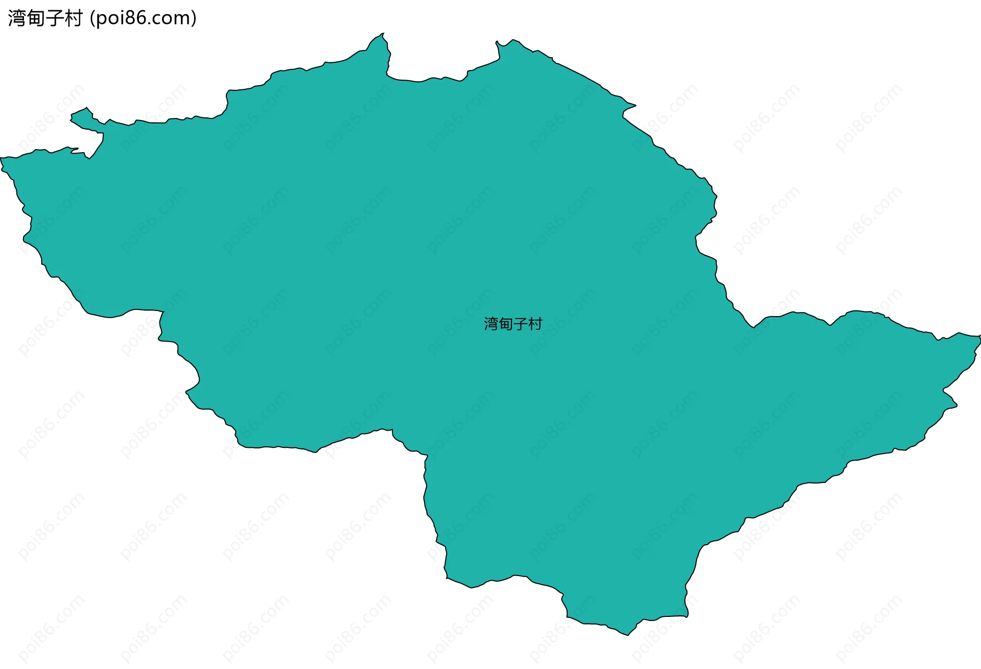 湾甸子村边界地图