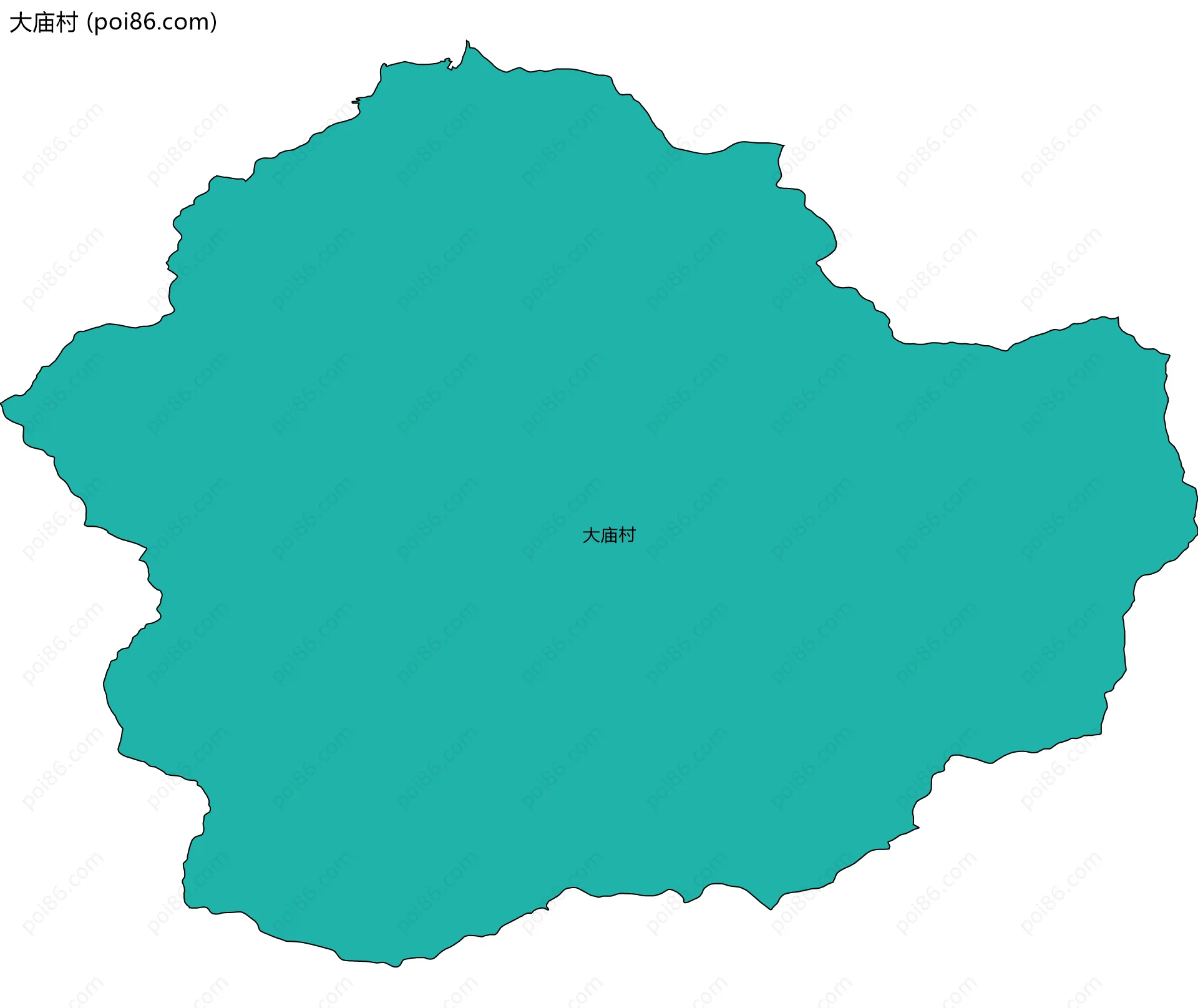 大庙村边界地图