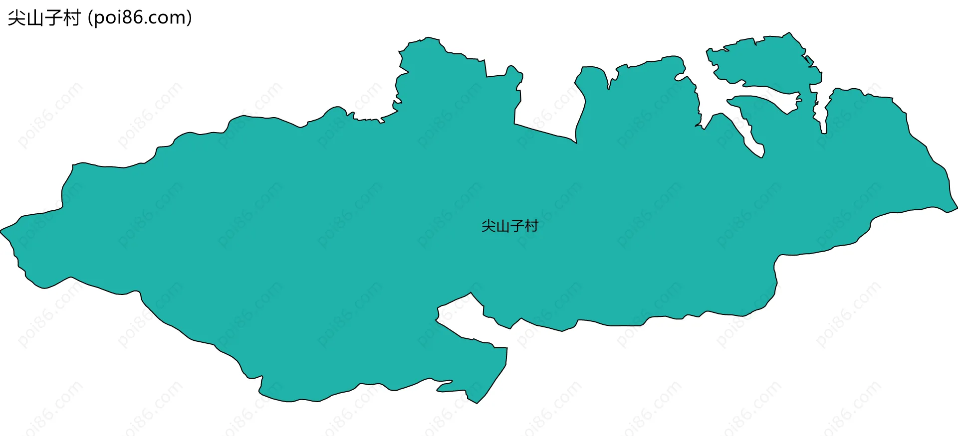 尖山子村边界地图