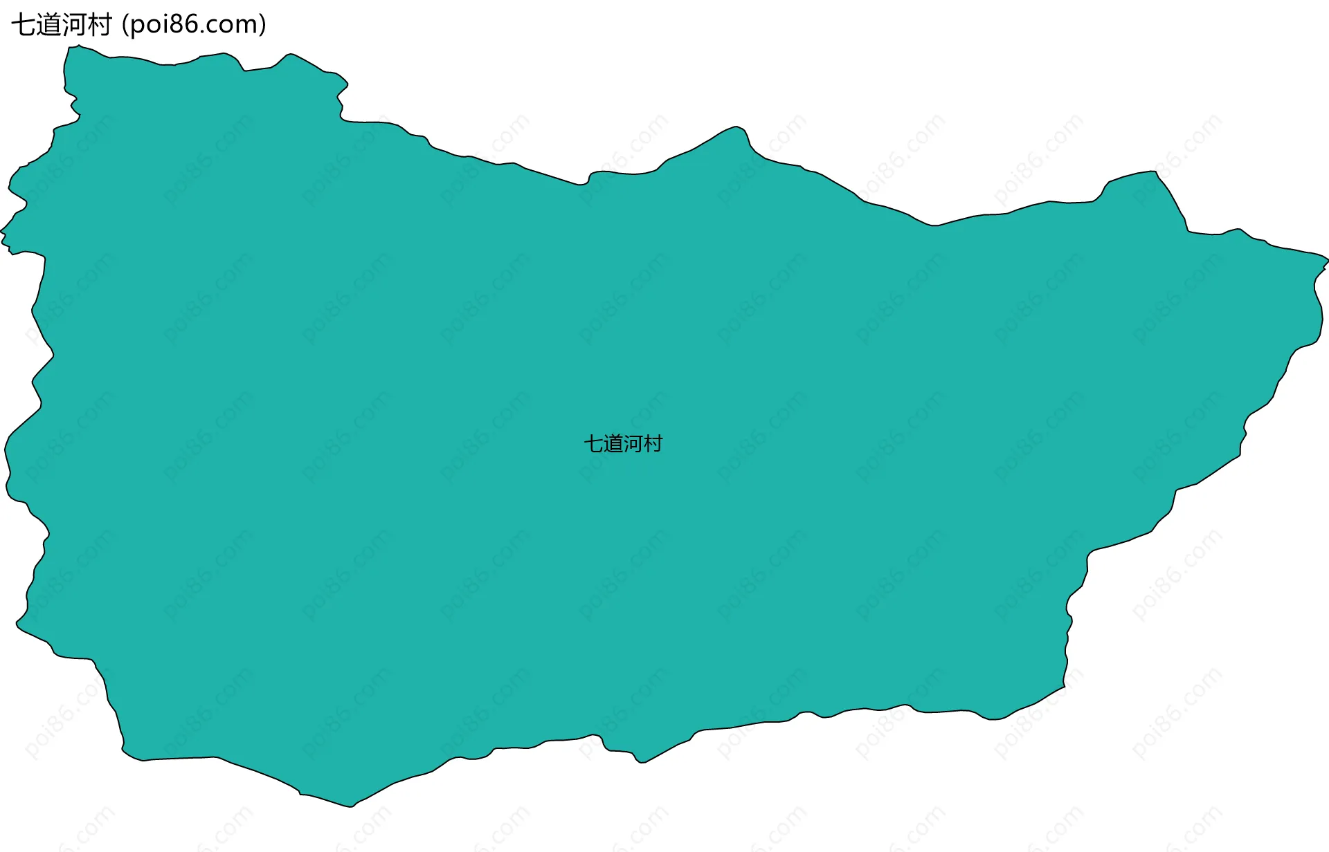 七道河村边界地图