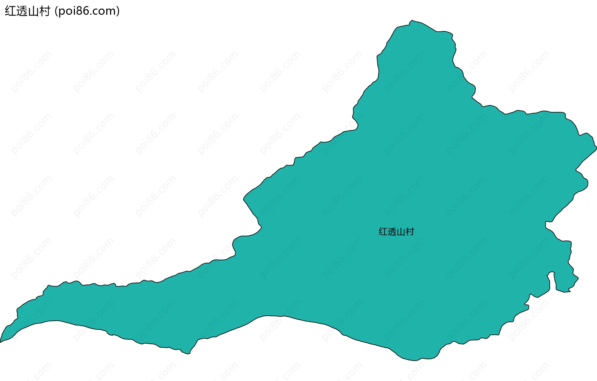 红透山村边界地图