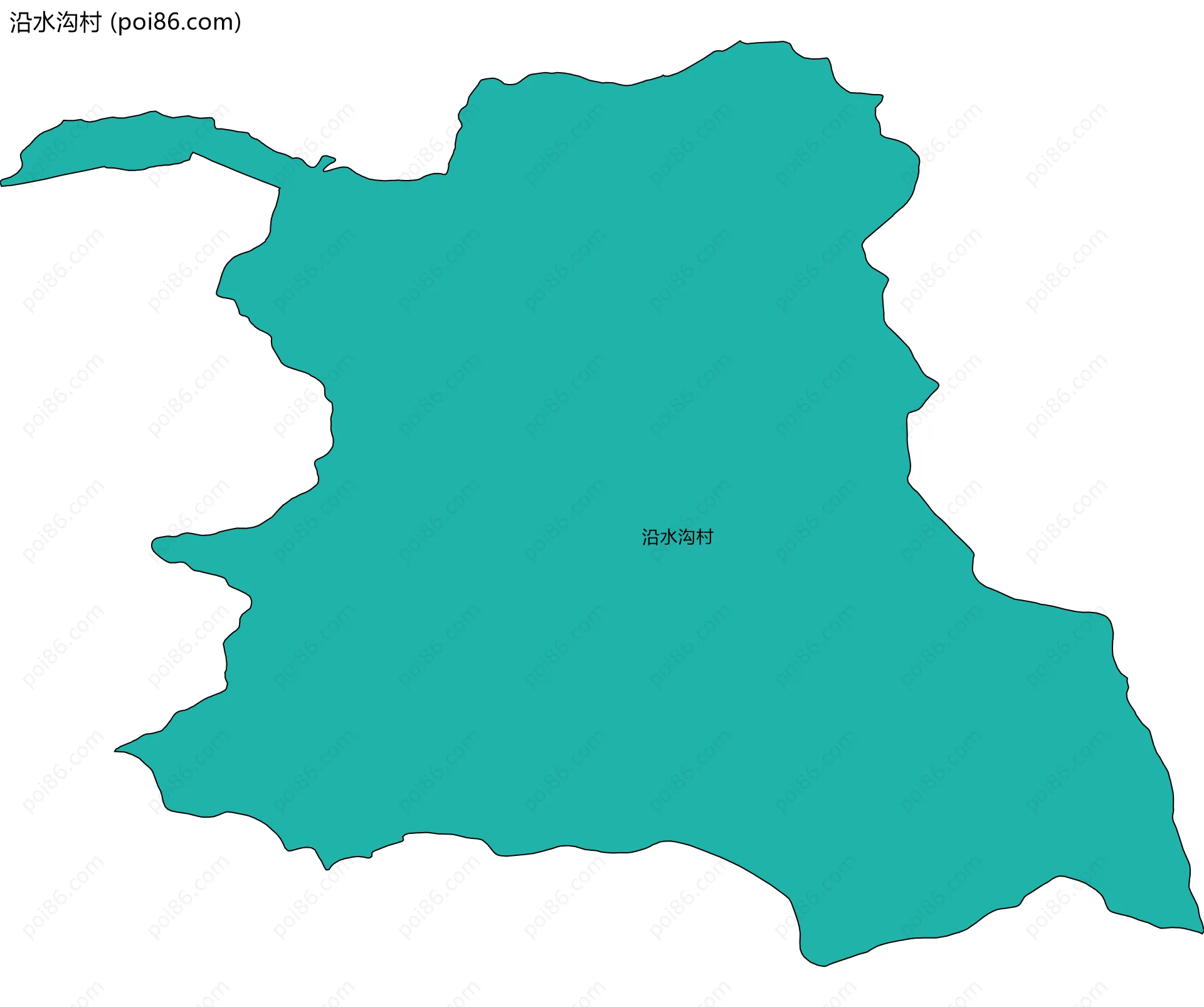 沿水沟村边界地图