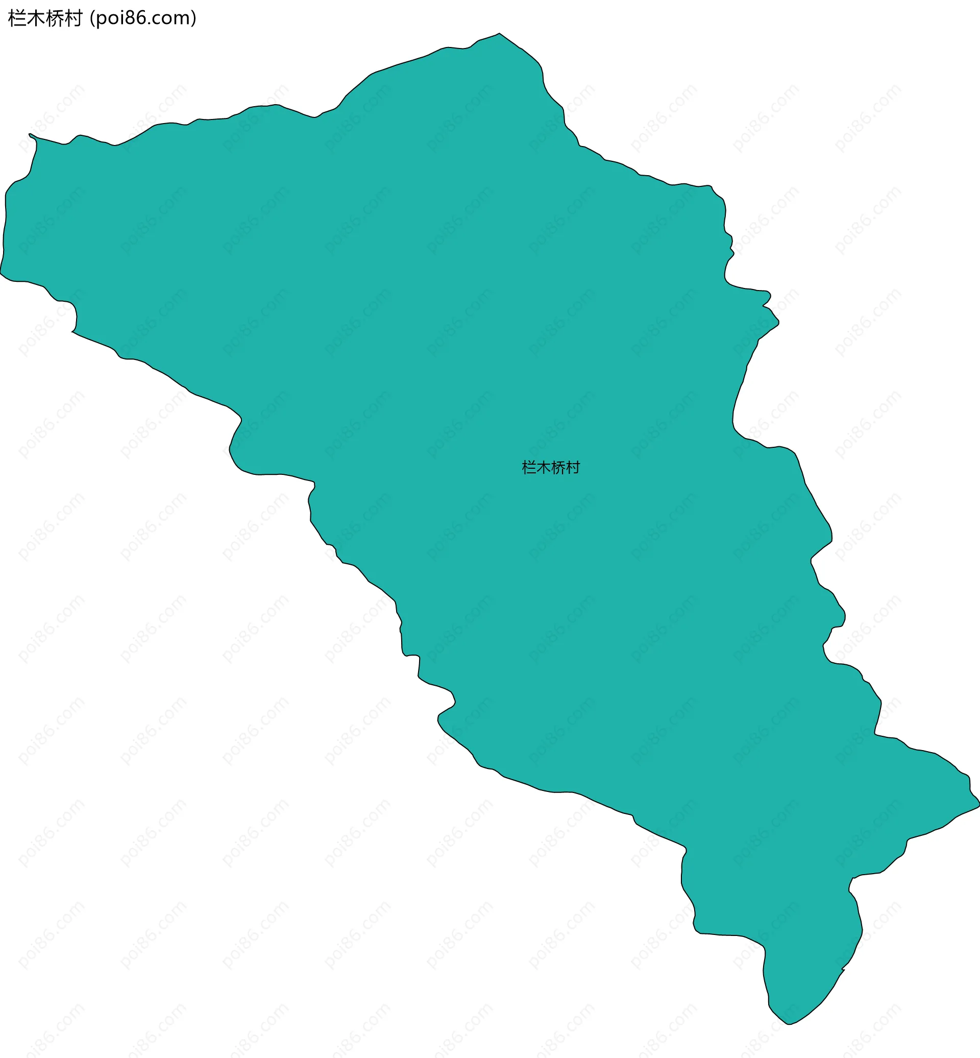 栏木桥村边界地图