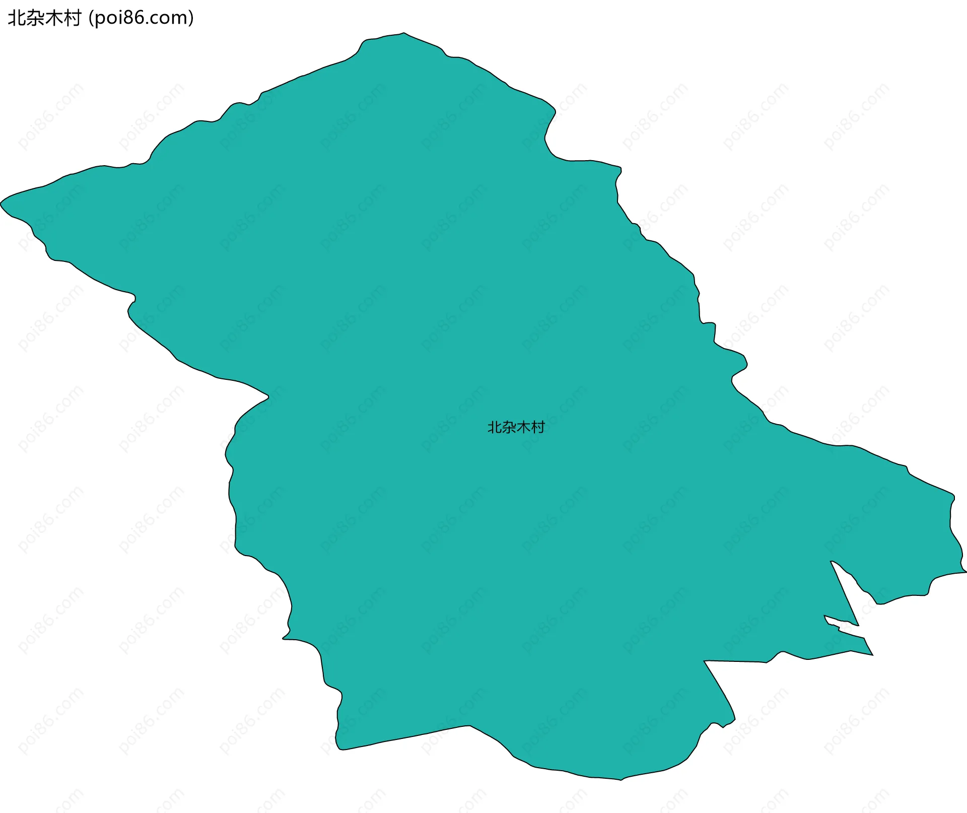 北杂木村边界地图