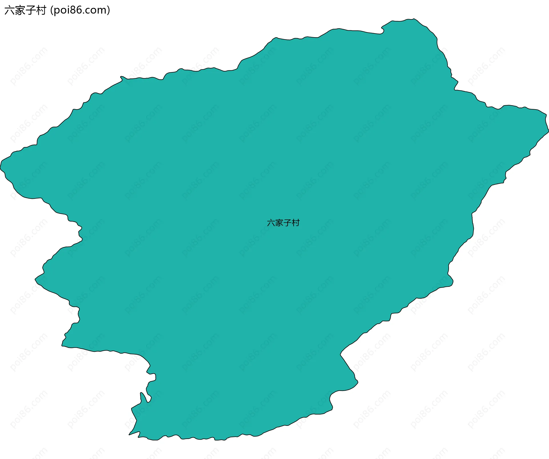 六家子村边界地图