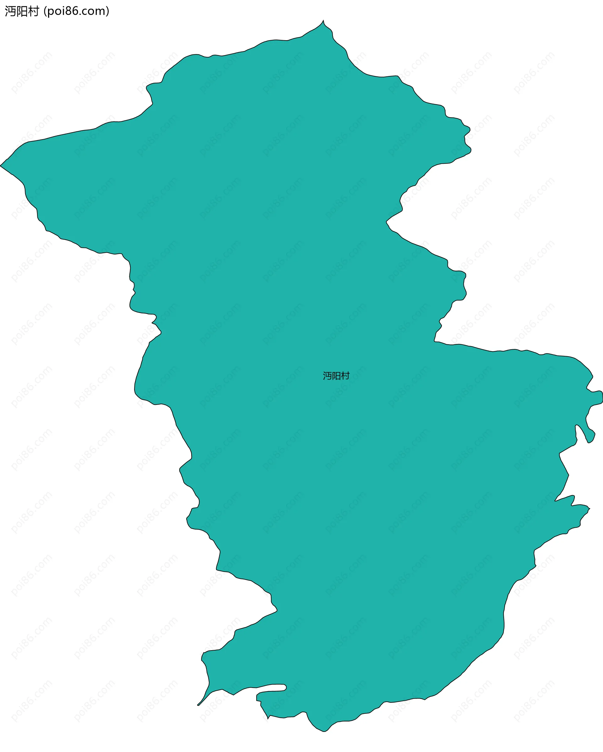 沔阳村边界地图