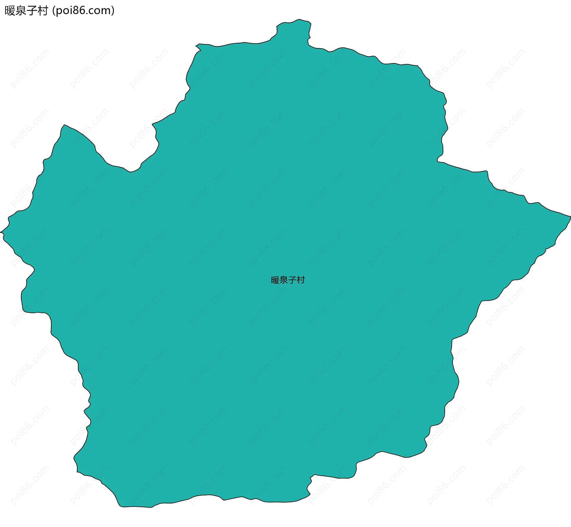 暖泉子村边界地图