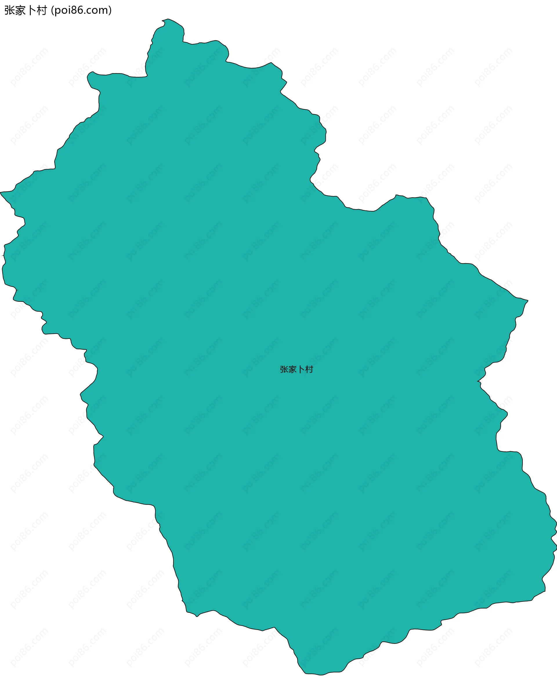 张家卜村边界地图