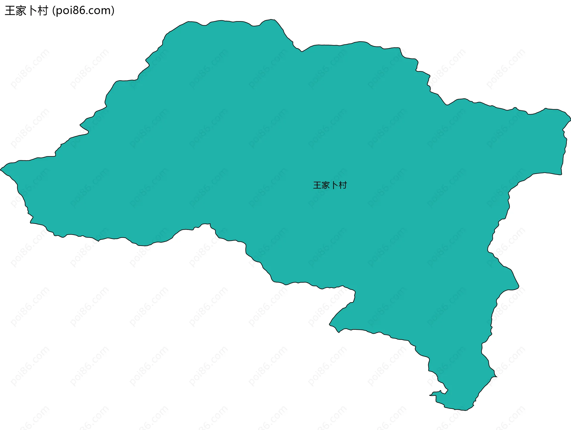 王家卜村边界地图