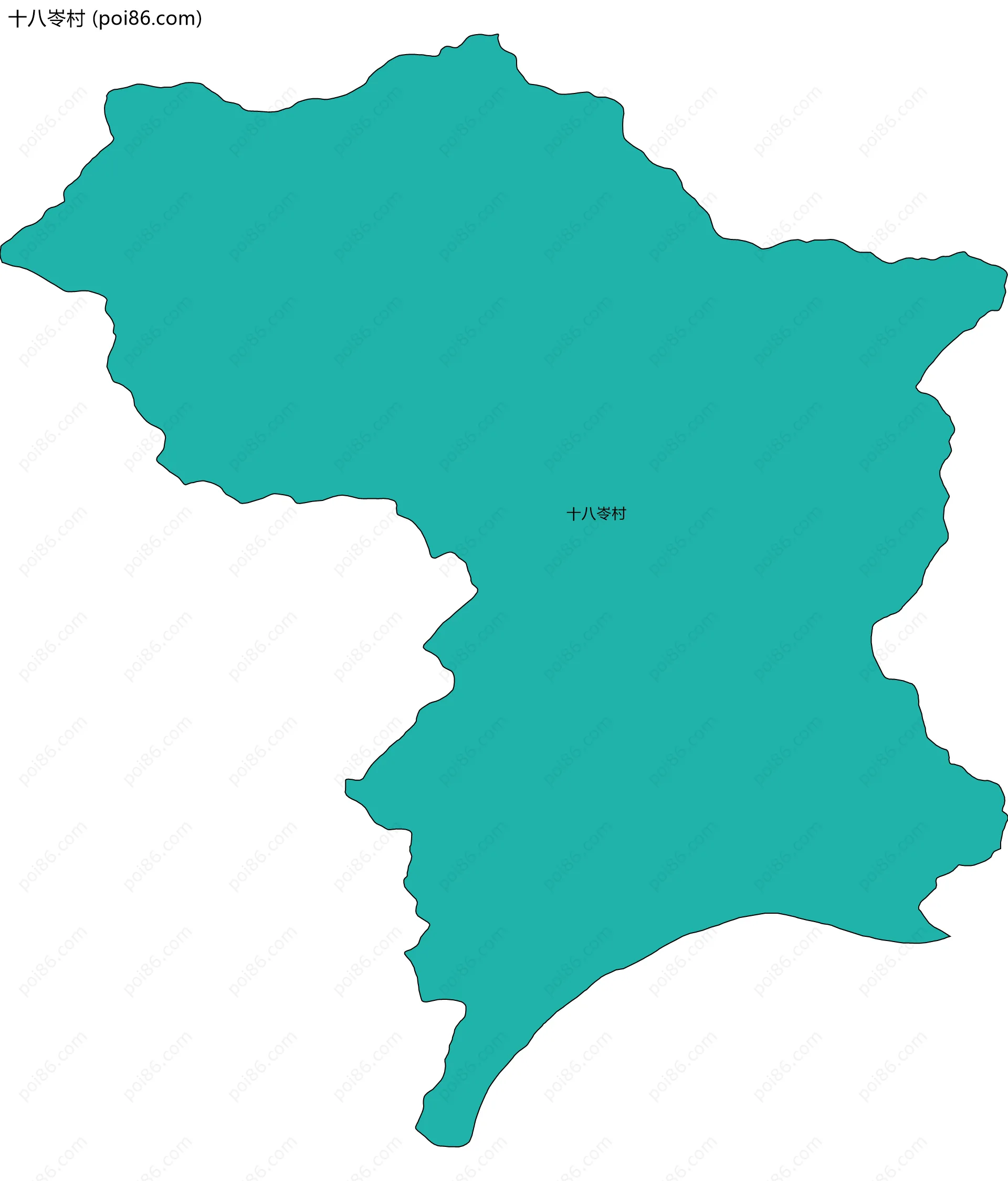 十八岺村边界地图