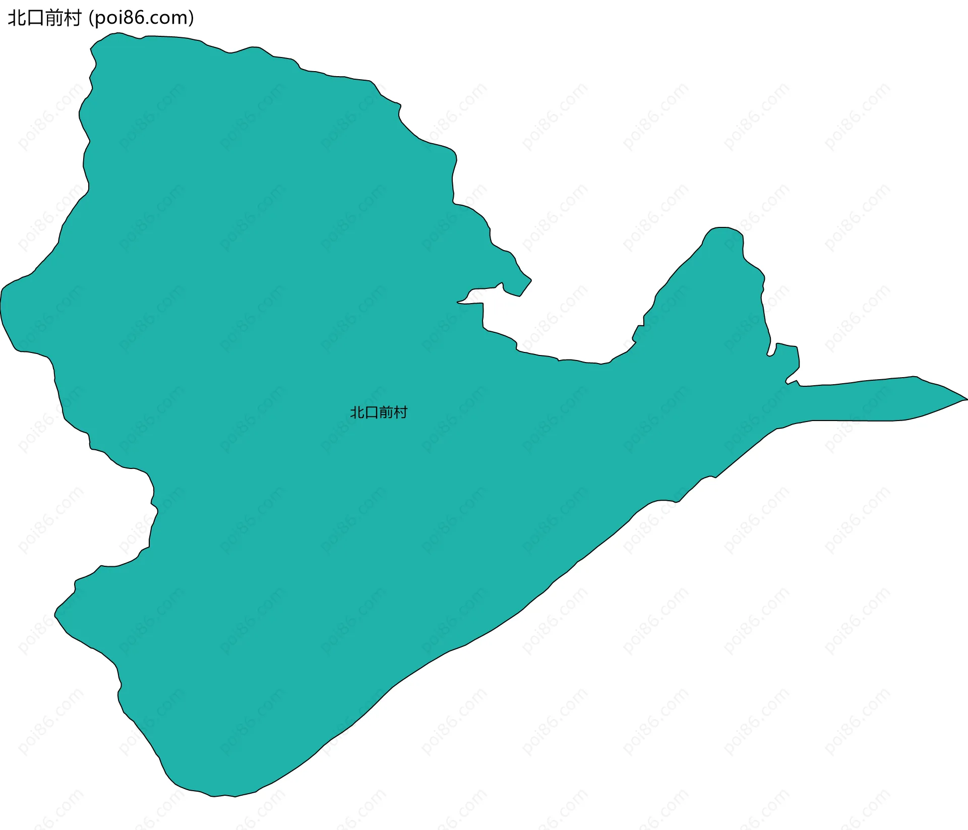 北口前村边界地图